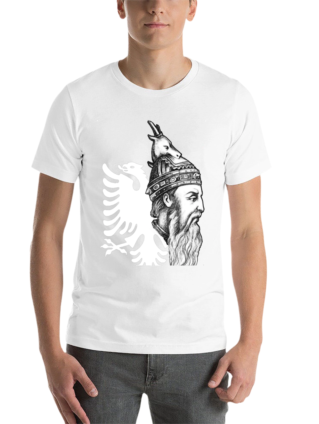 Albanian Hero Graphic T-Shirt - 14