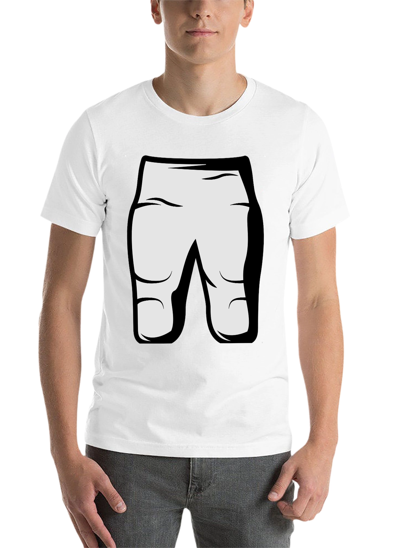 Black Funny Cartoon Character T-Shirt - Black view 14