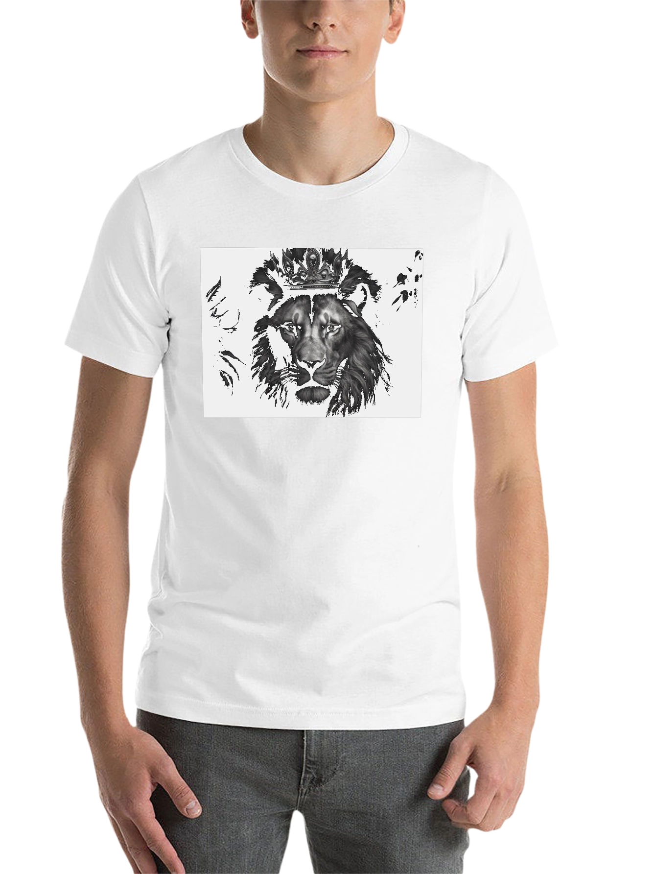 Black Lion King Graphic Tee - Black Cotton Blend view 14