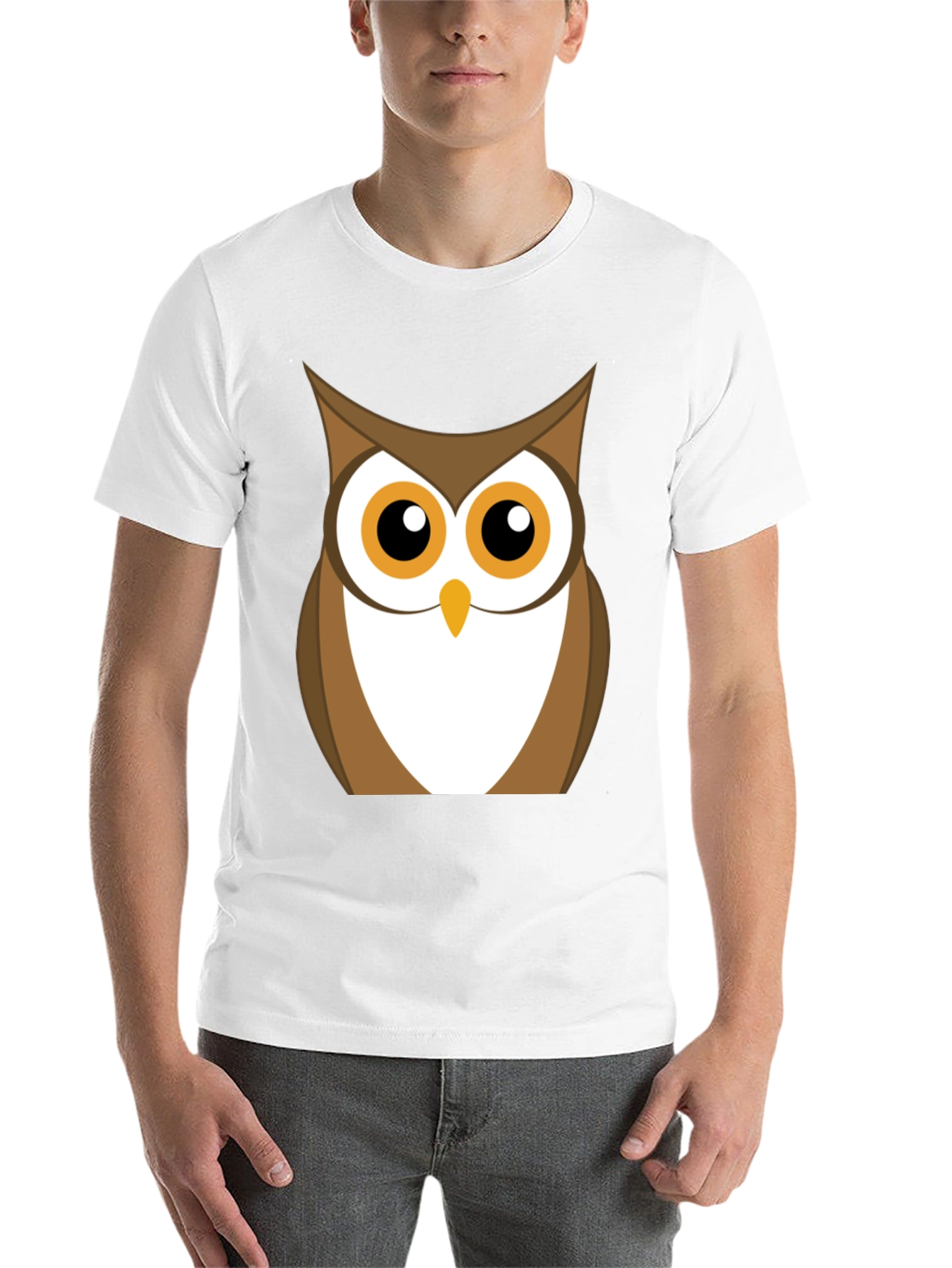 Black Owl Graphic Print Black T-Shirt view 14