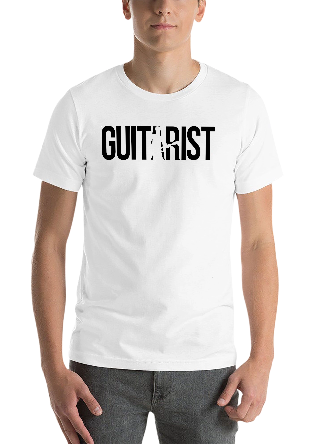 Black Guitarist Graphic Black T-Shirt view 14