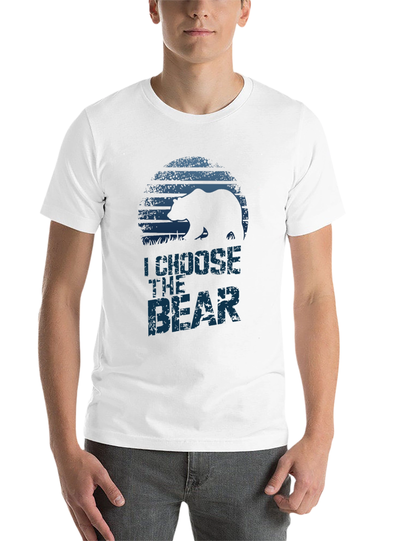 Black I Choose The Bear Graphic T-Shirt view 14