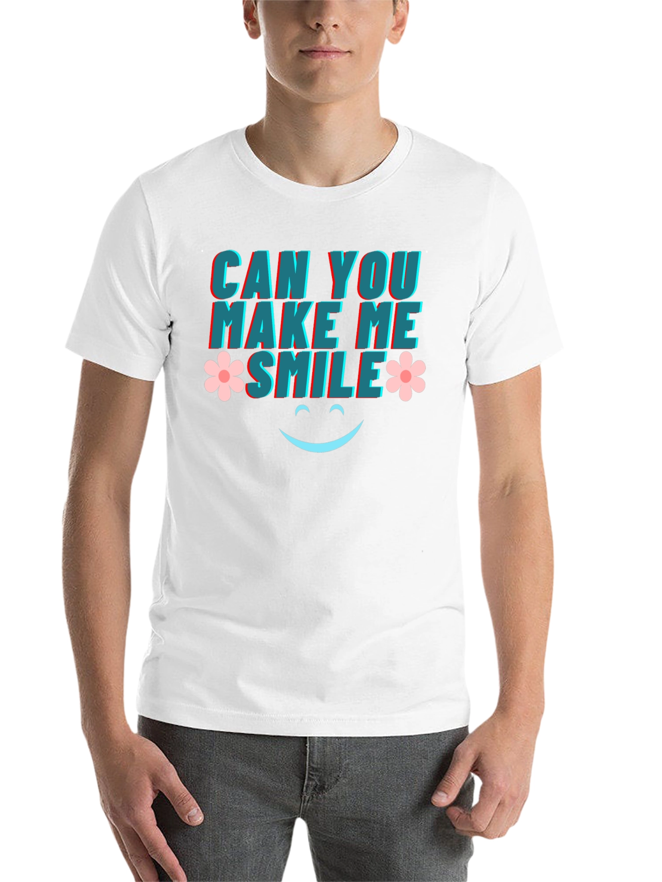 Black Can You Make Me Smile Graphic Tee view 14
