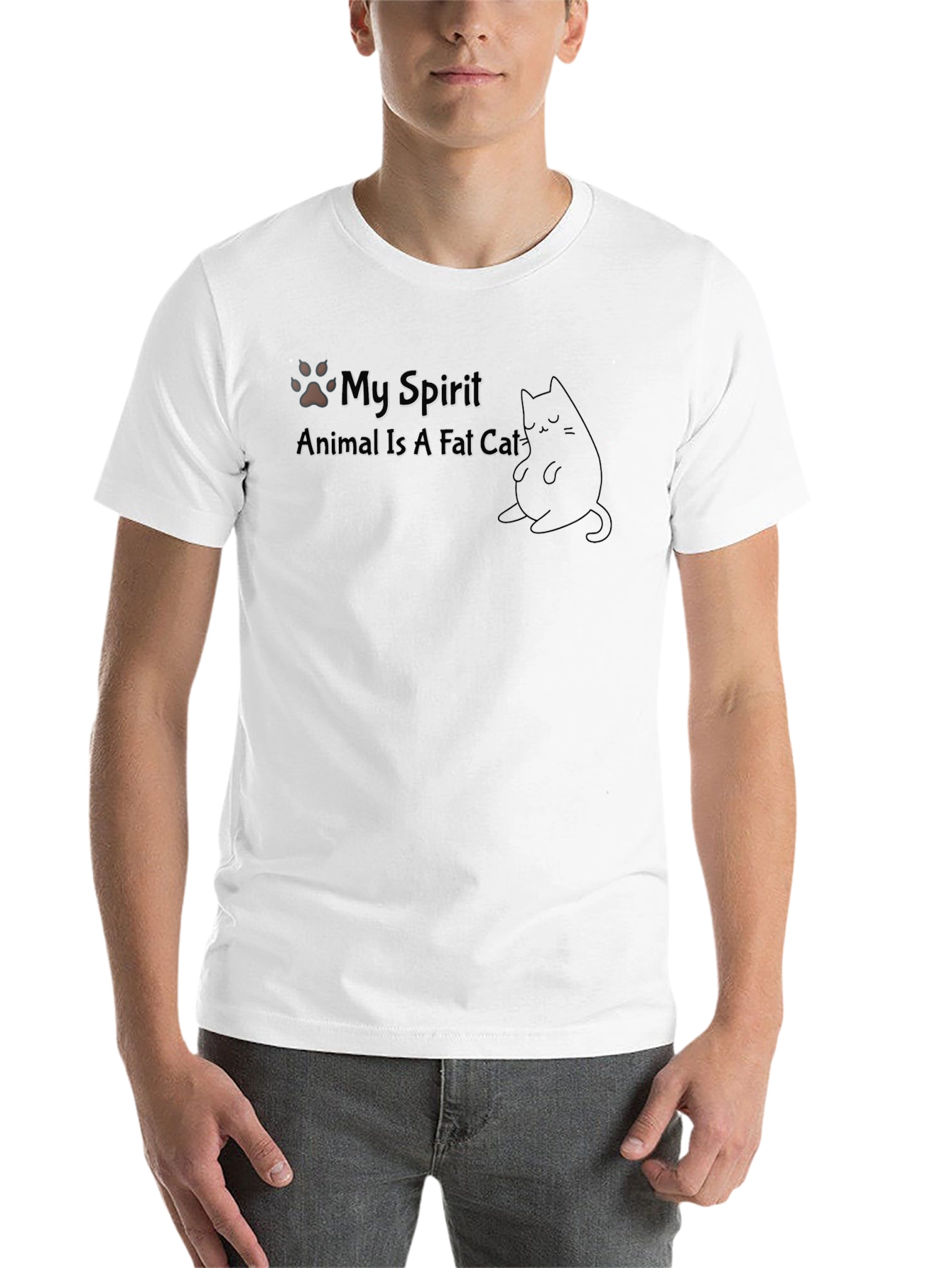 Black My Spirit Animal Is A Fat Cat T-Shirt view 14