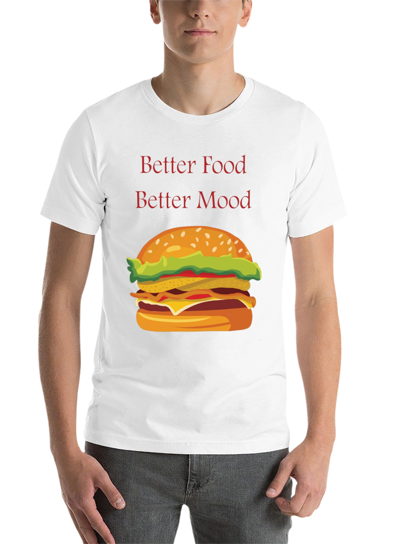 Black Better Food Better Mood T-Shirt view 14