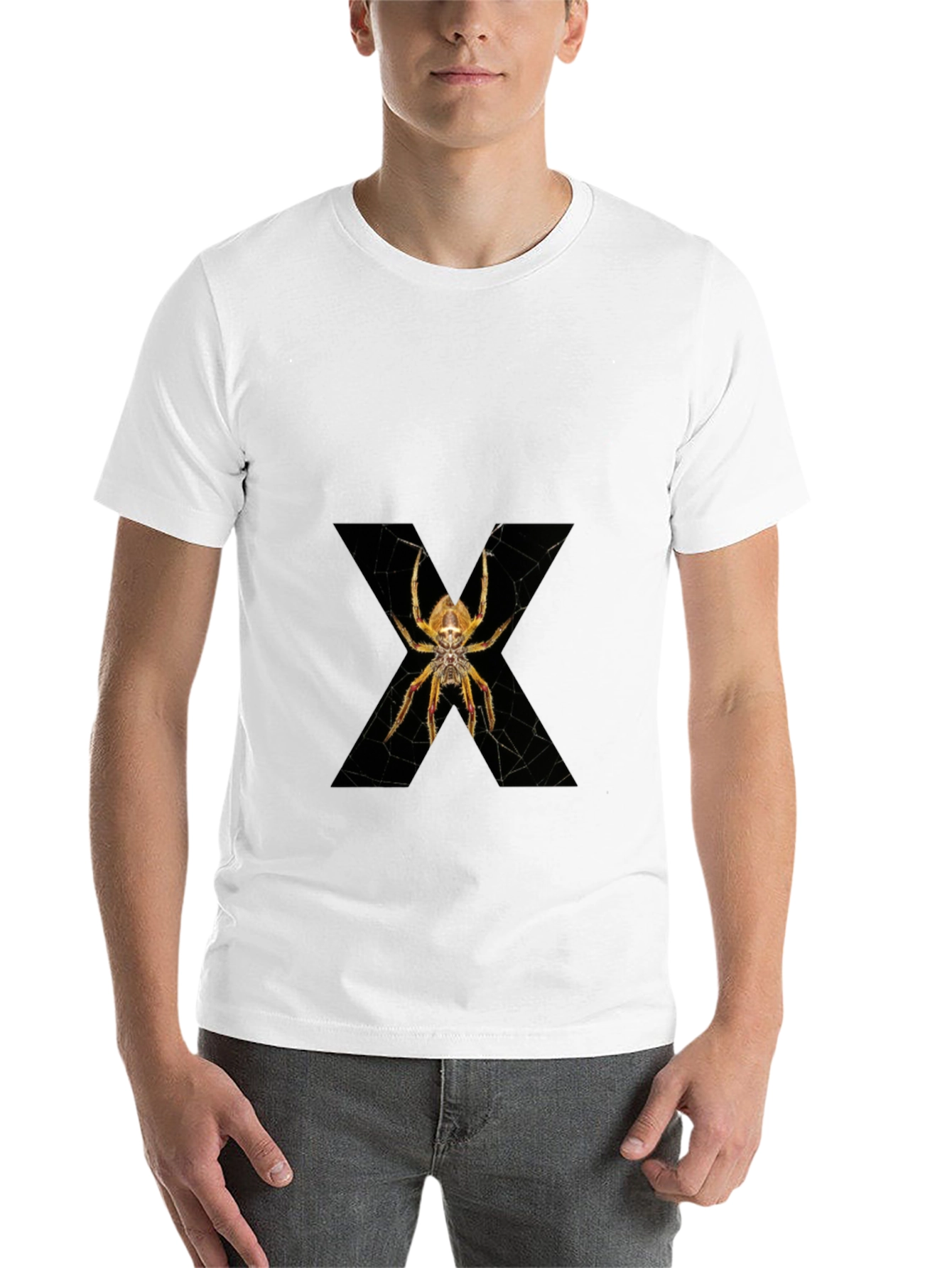 Black Spider X Graphic Tee - Men's Black Cotton T-Shirt view 14