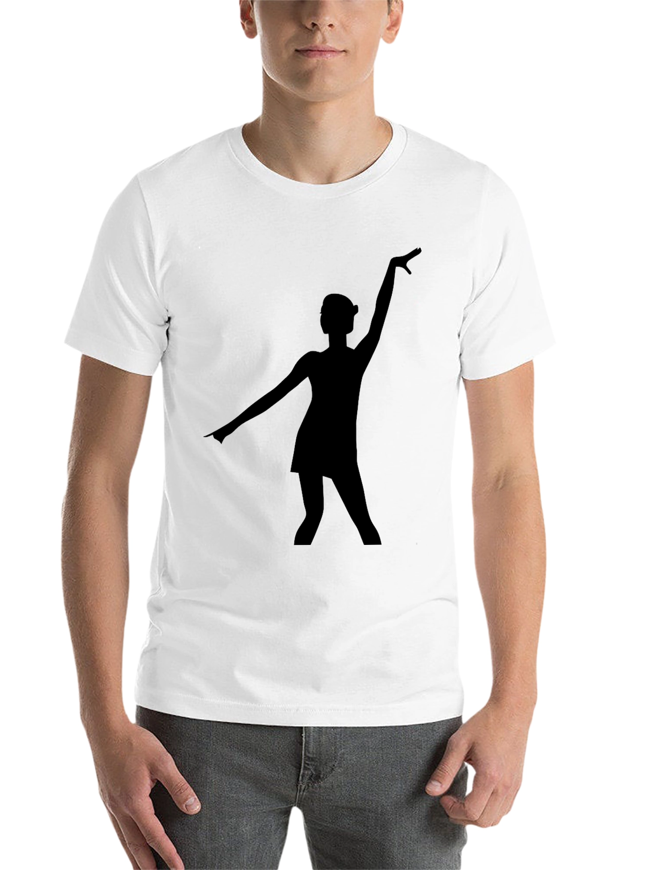 Black Silhouette Dancer Black T-Shirt view 14