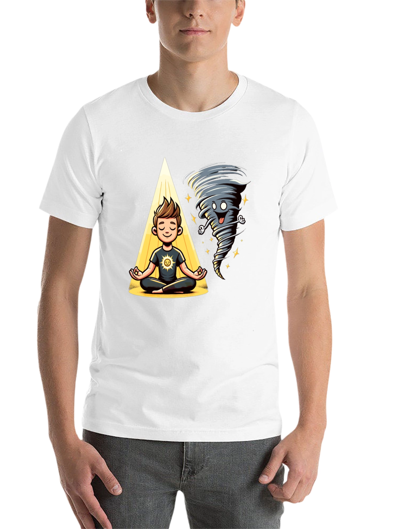 Black Zen Tornado T-Shirt - Balance & Humor view 14