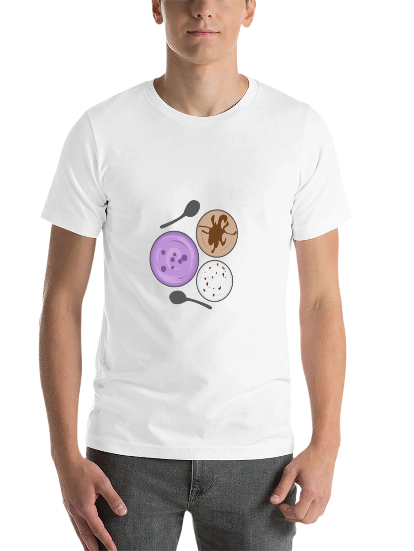 Black Dessert Lover T-Shirt - Unique Ice Cream Design view 14