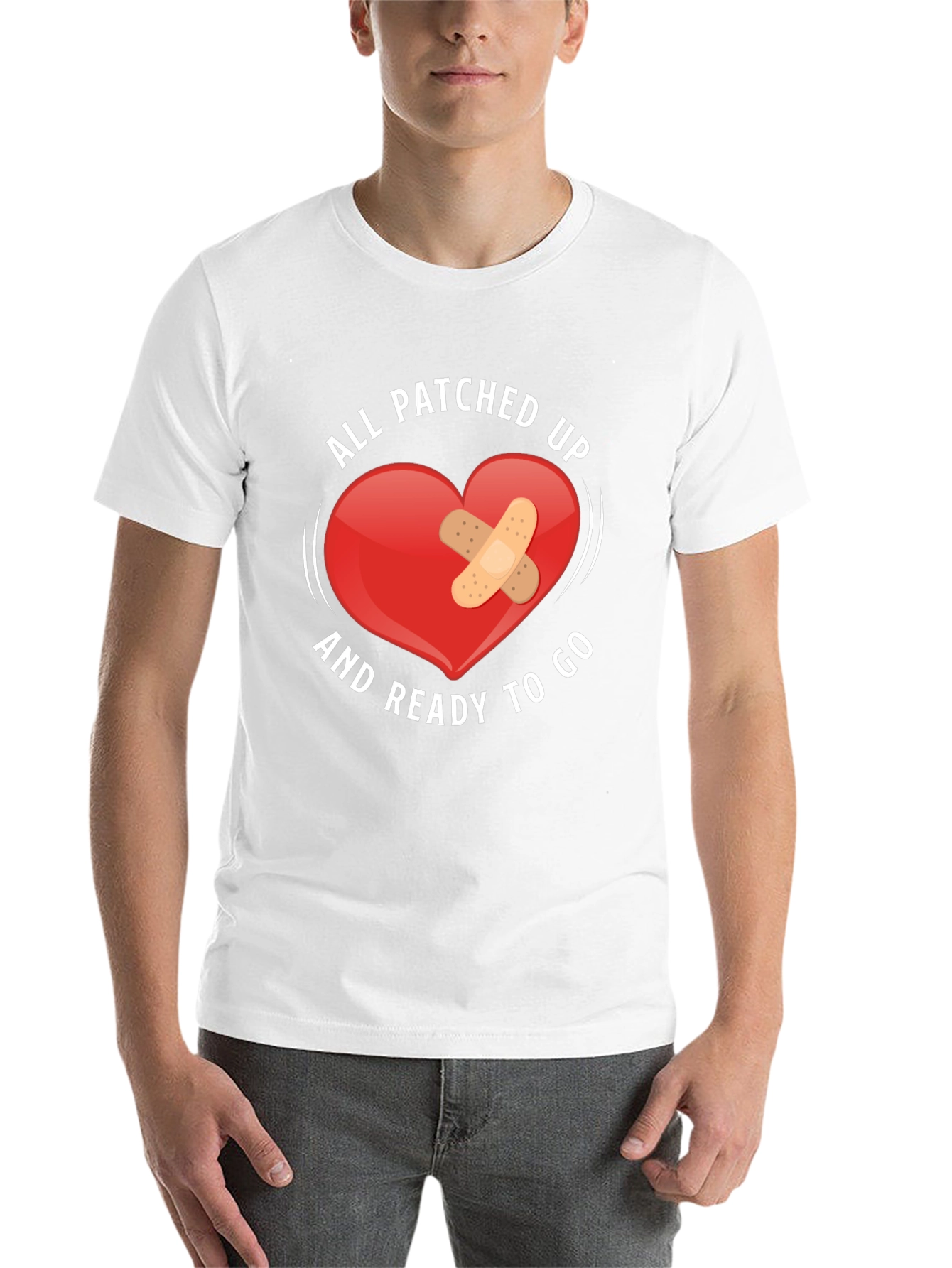 Black Patched Up Heart Graphic T-Shirt view 14