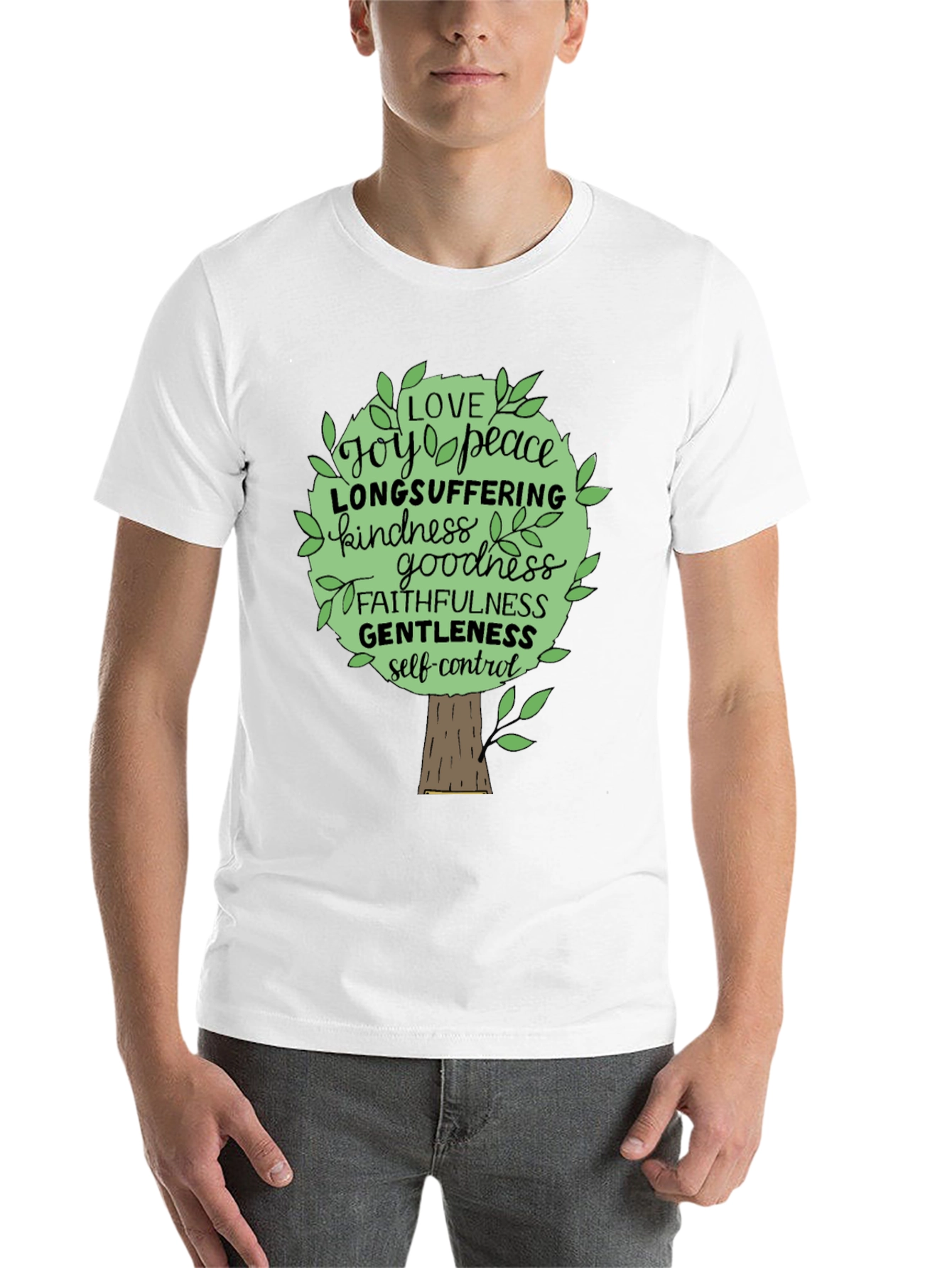 Black Fruit of the Spirit Tree T-Shirt Christian Gift view 14