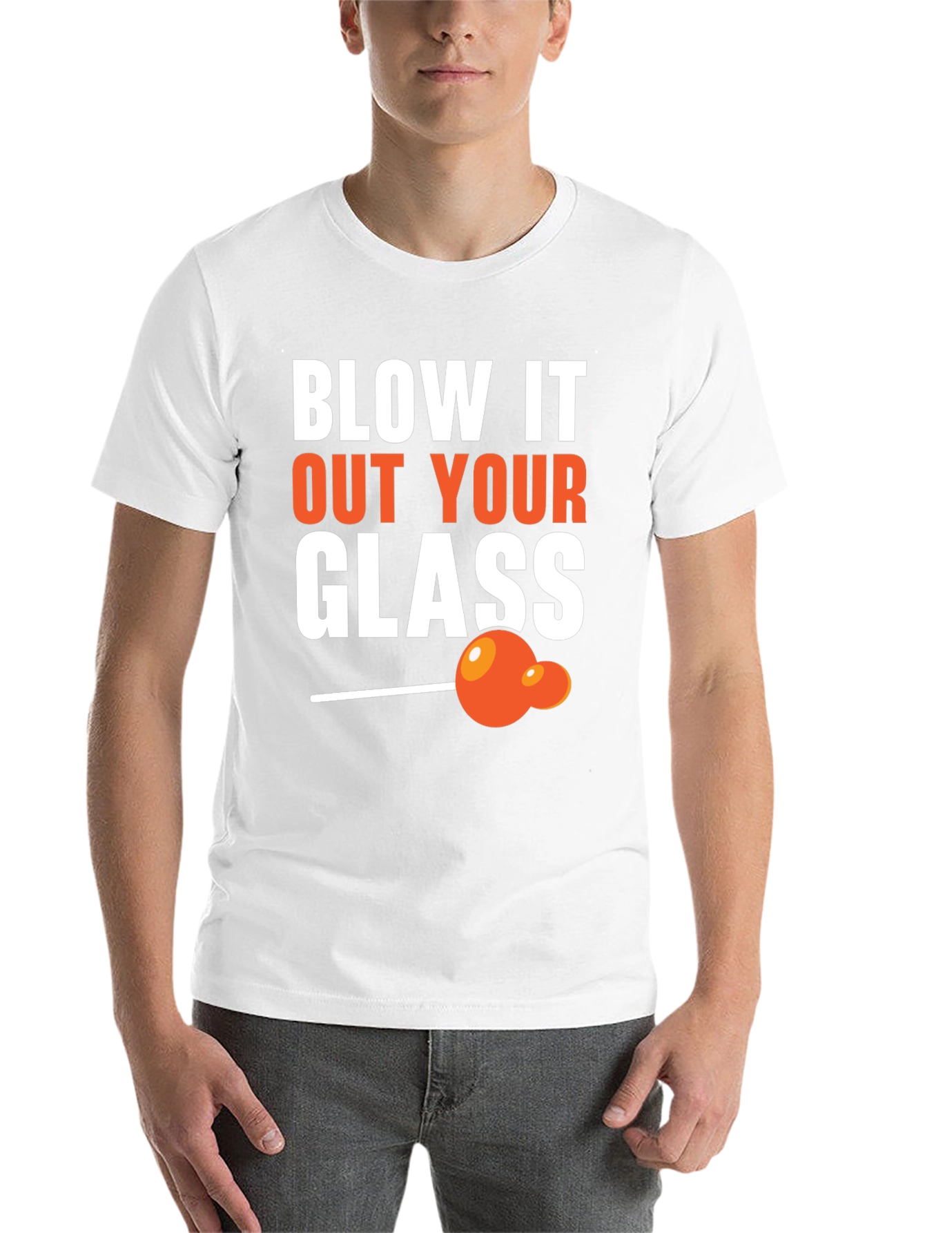 Black Blow It Out Your Glass Funny T-Shirt view 14