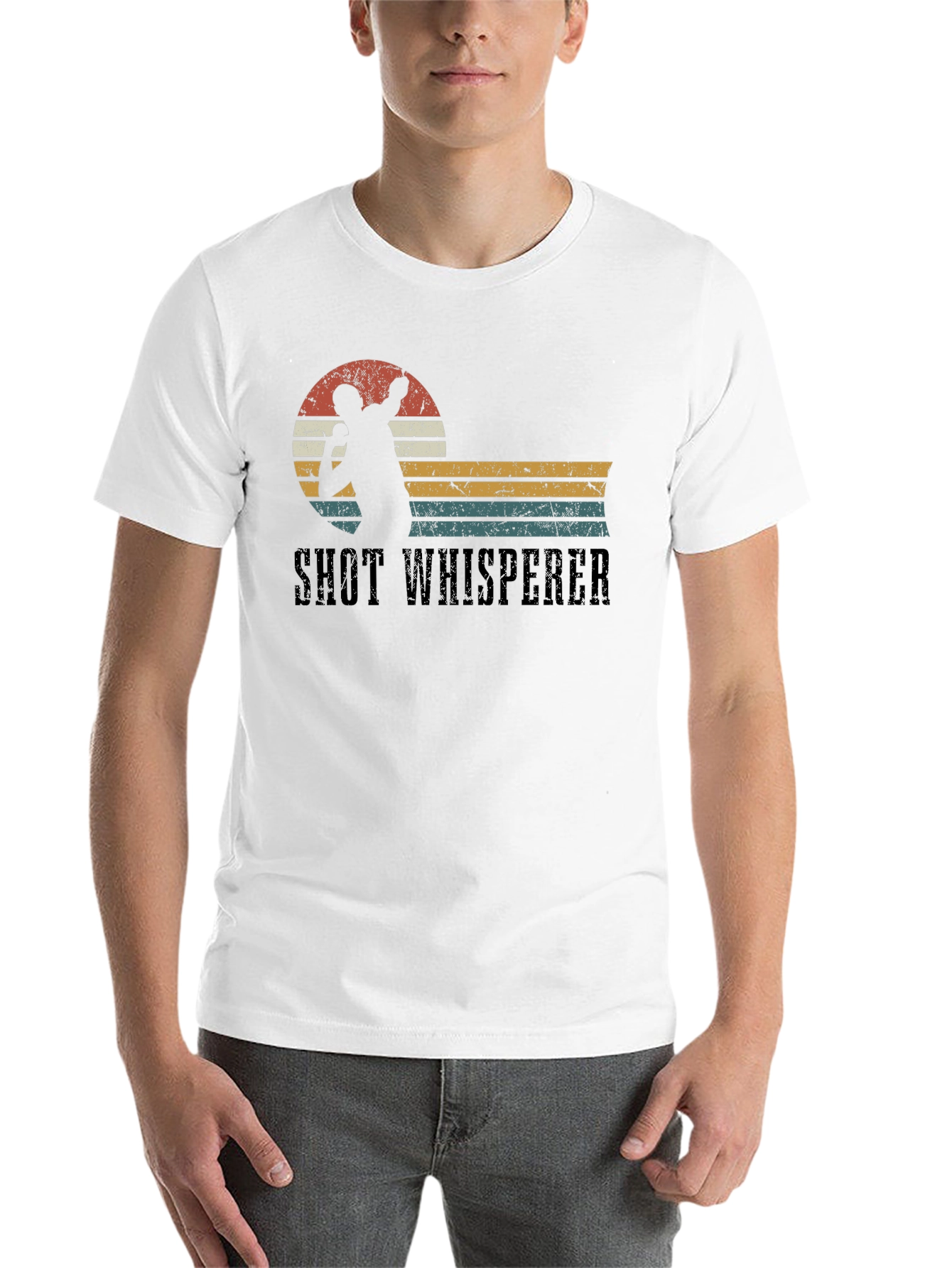 Black Shot Whisperer Throwing Sports T-Shirt view 14