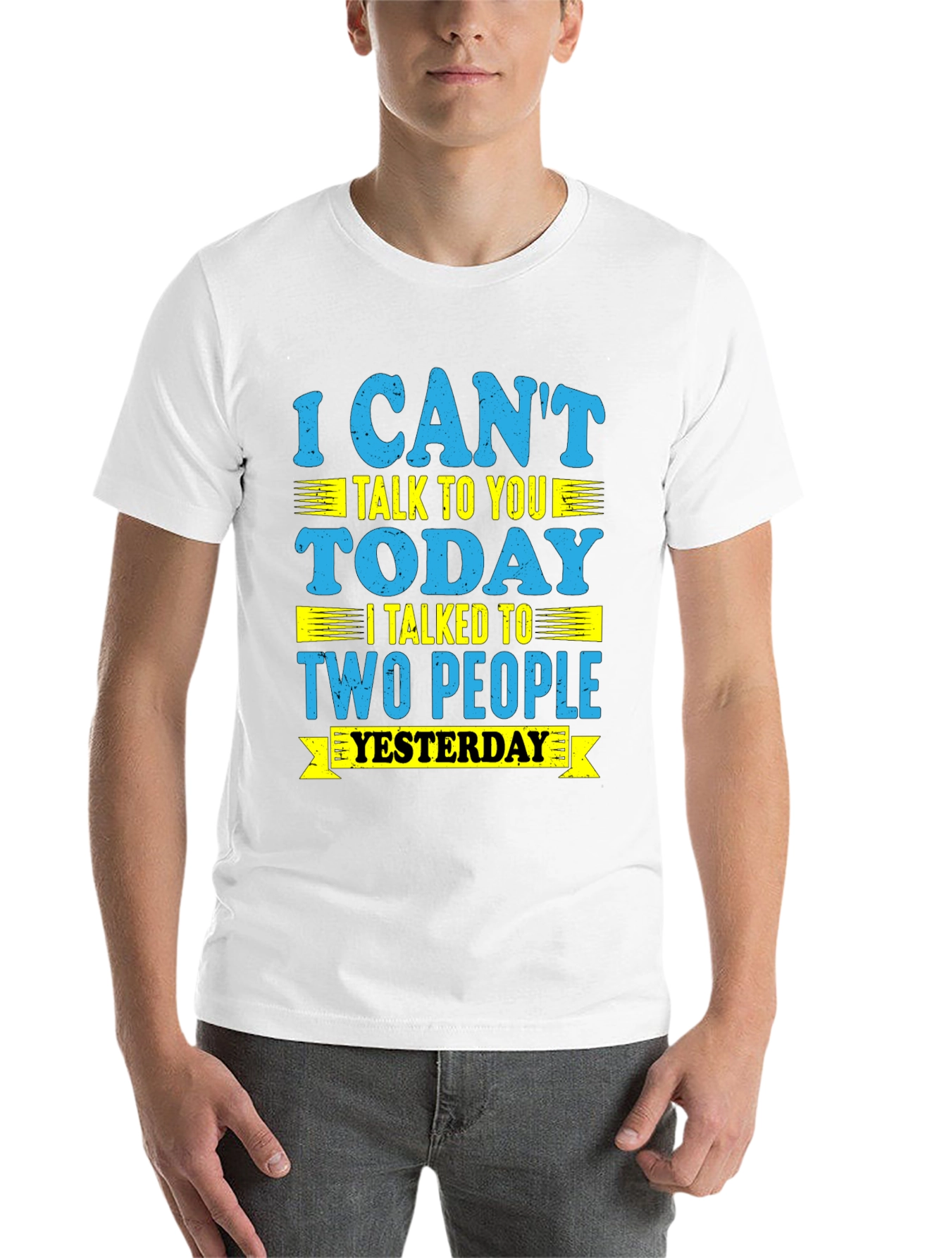 Black Funny 'I Can't Talk Today' Graphic Tee view 14
