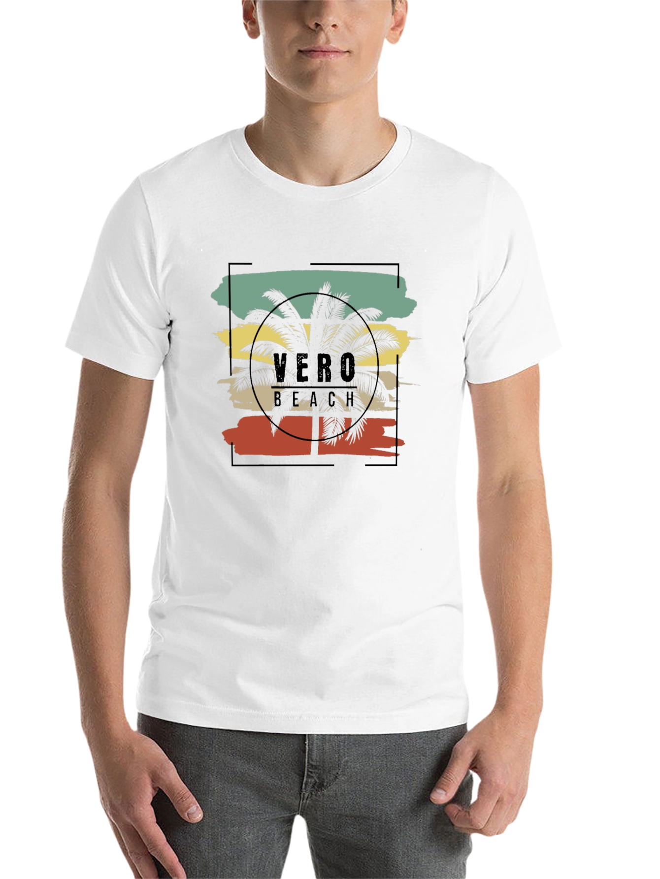 Black Vero Beach Graphic Tee - Palm Tree Design view 14