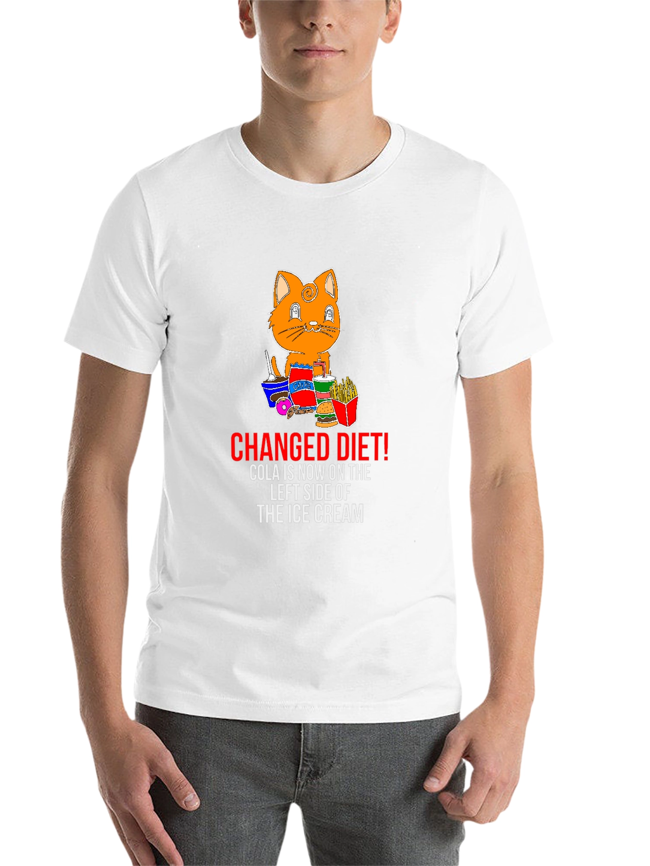 Black Changed Diet Funny Graphic T-Shirt view 14