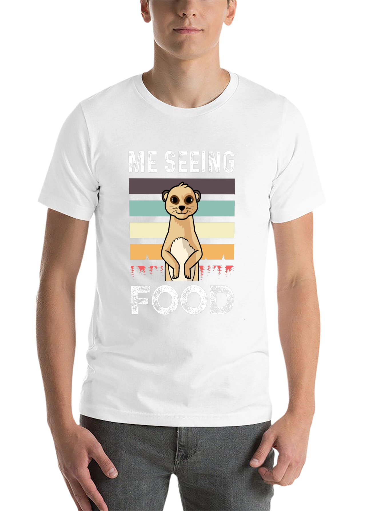 Black Me Seeing Food Meerkat Graphic Tee view 14