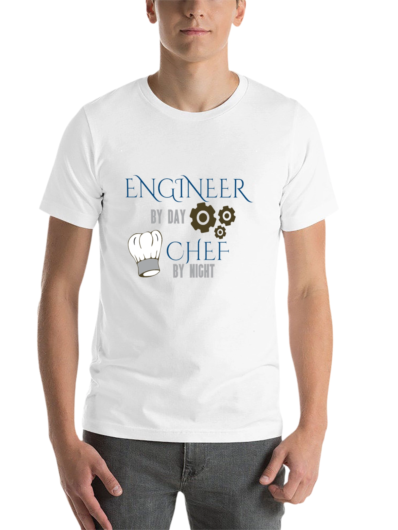 Black Engineer by Day, Chef by Night Black T-Shirt view 14