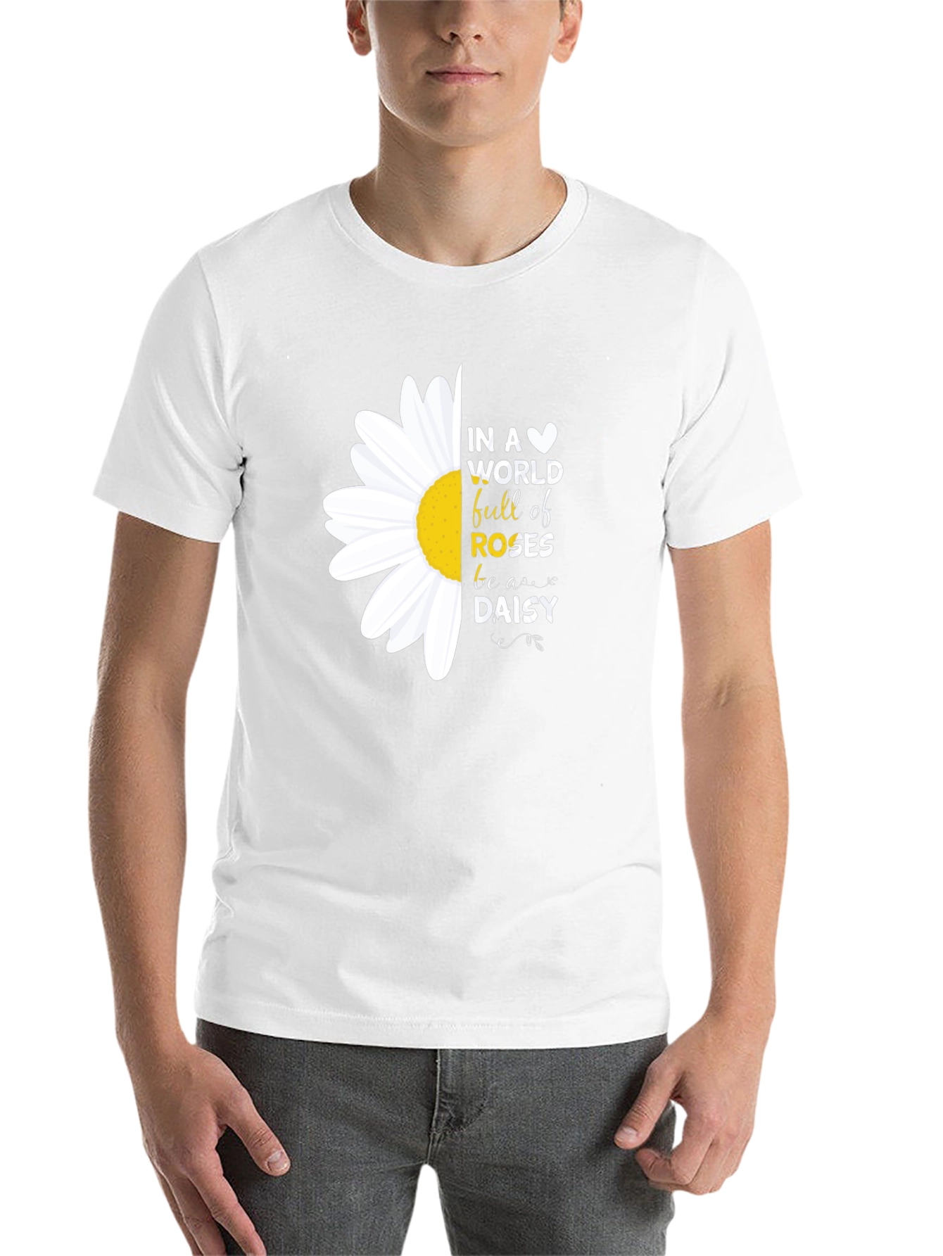 Black In a World Full of Roses Be a Daisy T-Shirt view 14