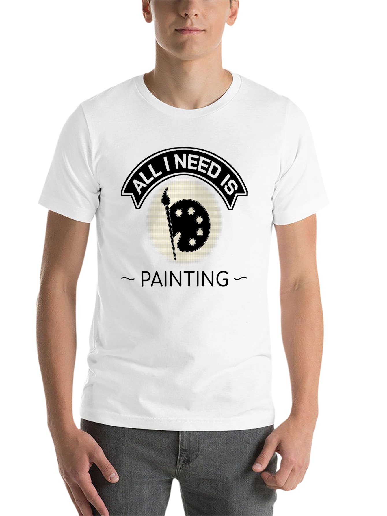 Black All I Need is Painting T-Shirt - Artistic Apparel view 14