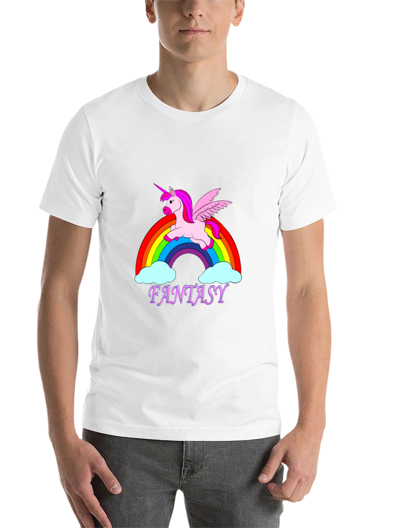 Unicorn Fantasy Rainbow Graphic T-Shirt - 14
