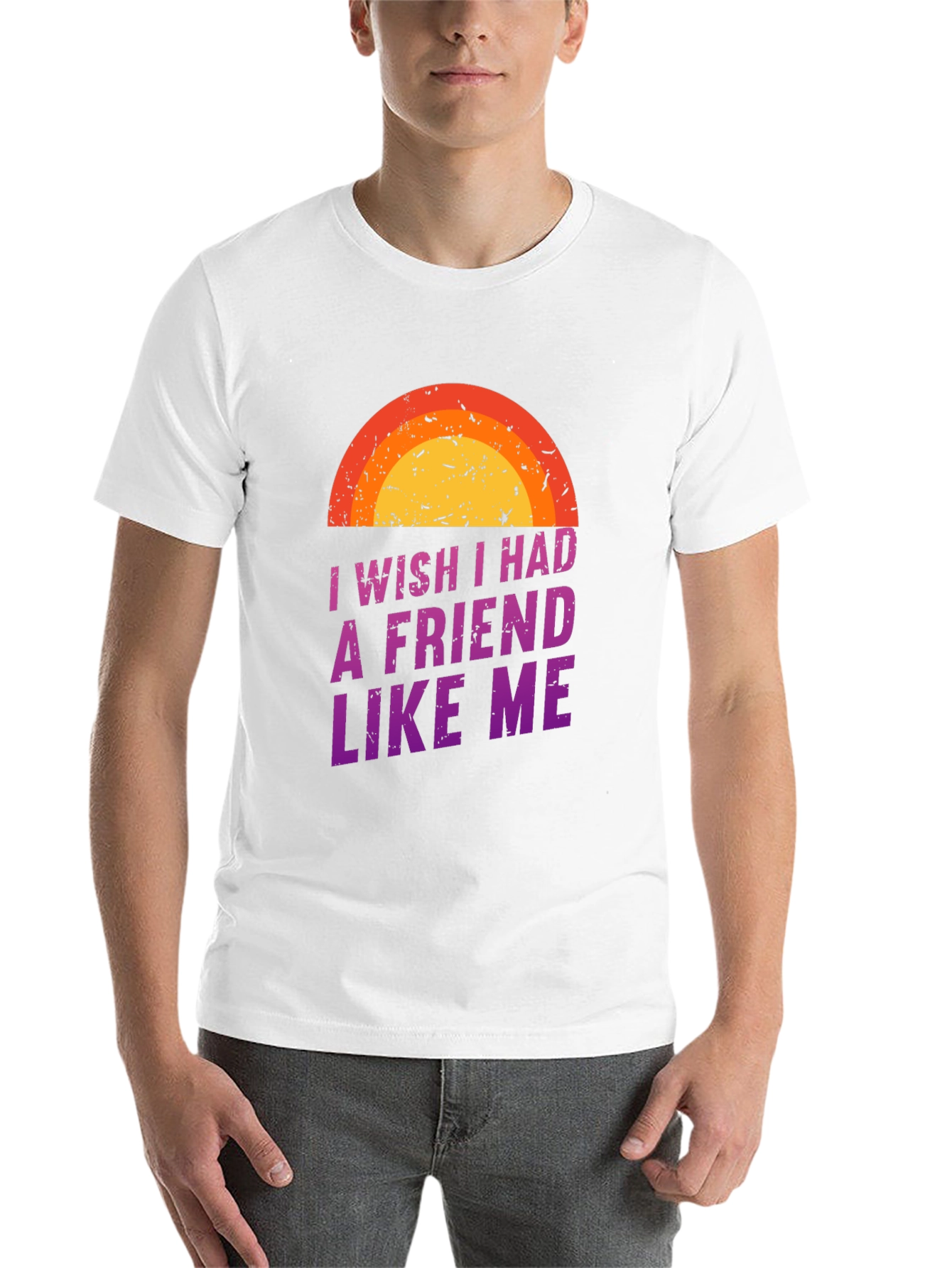 Black I Wish I Had A Friend Like Me Graphic Tee view 14
