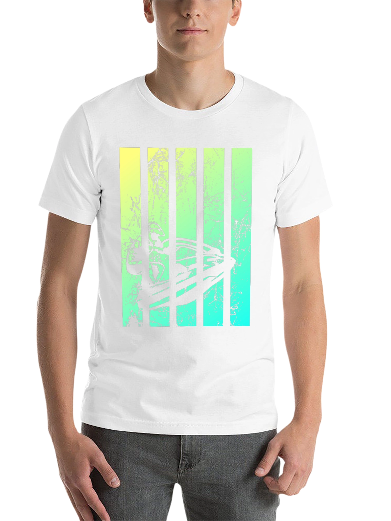 Black Modern Surfboard Graphic Tee view 14