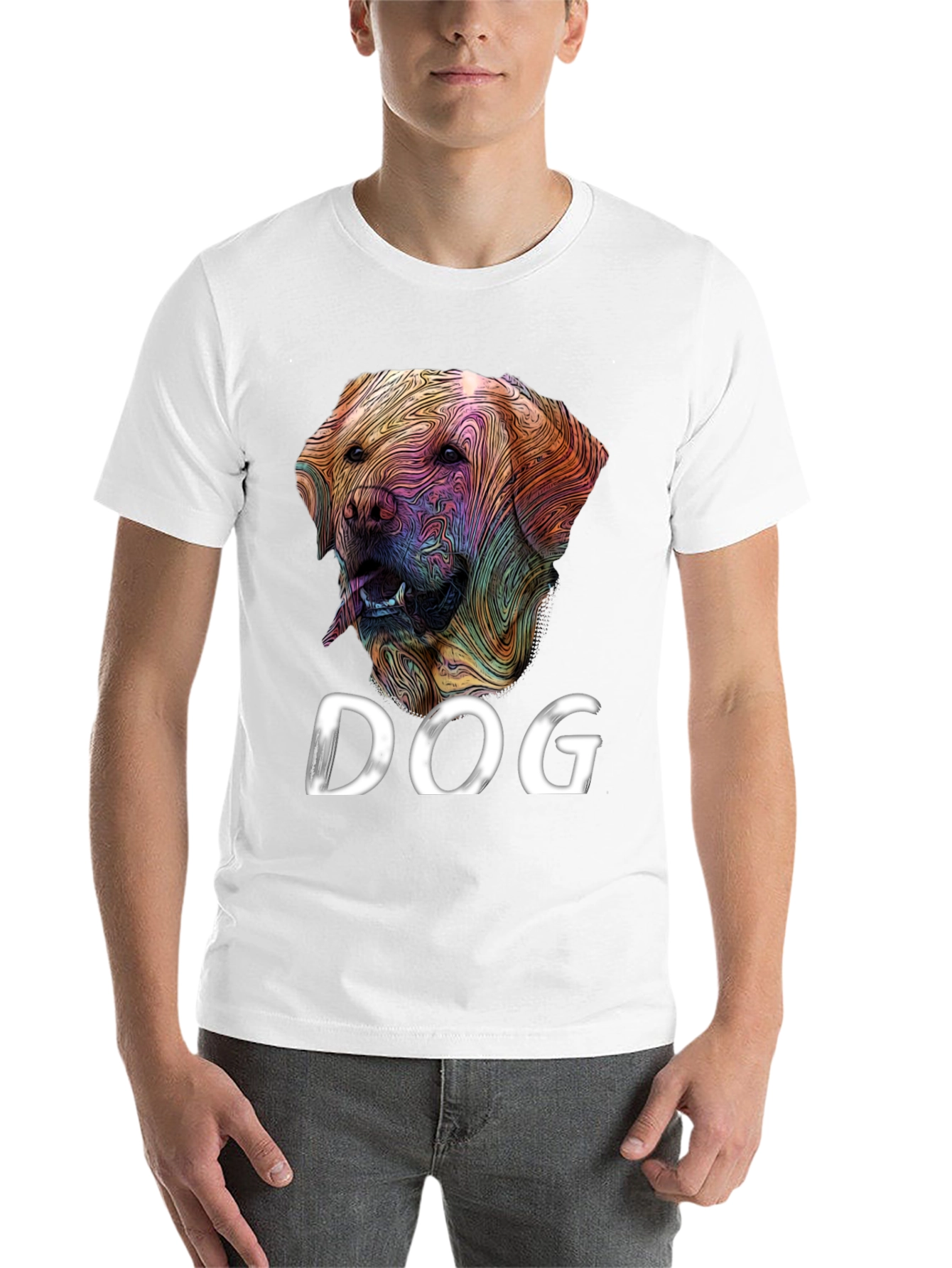 Black Dog Graphic Tee - Artistic Labrador Design view 14