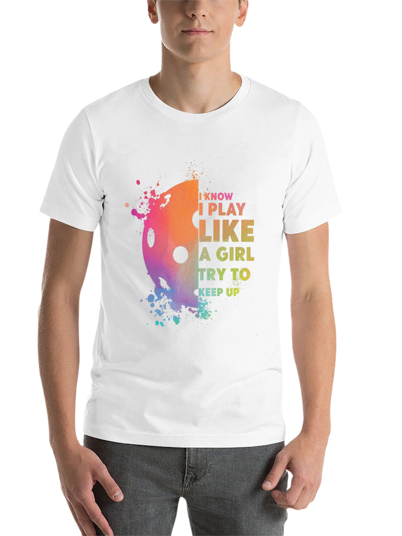 Black Pickleball I Play Like A Girl T-Shirt view 14