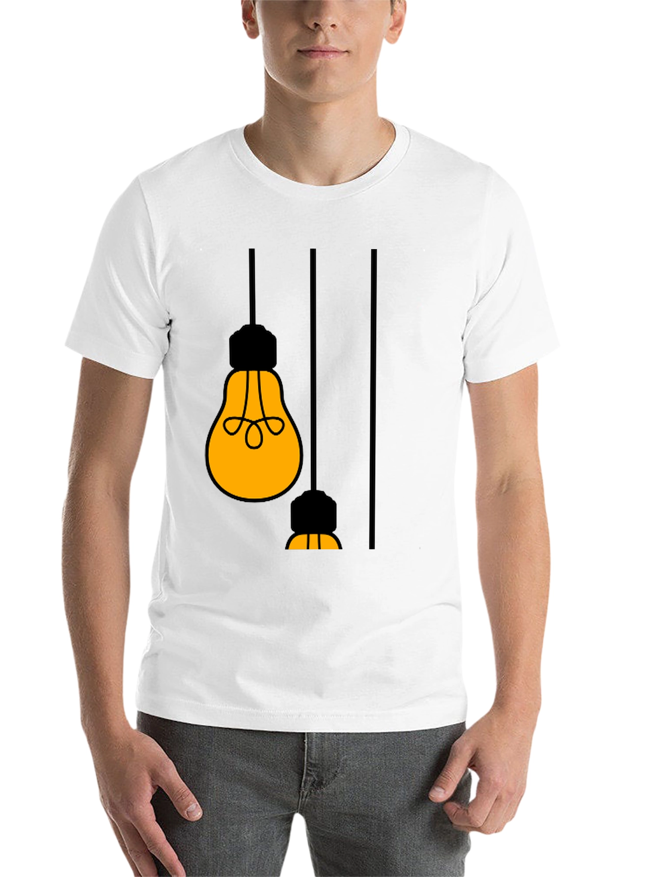 Black Illuminating Light Bulb Graphic Tee view 14