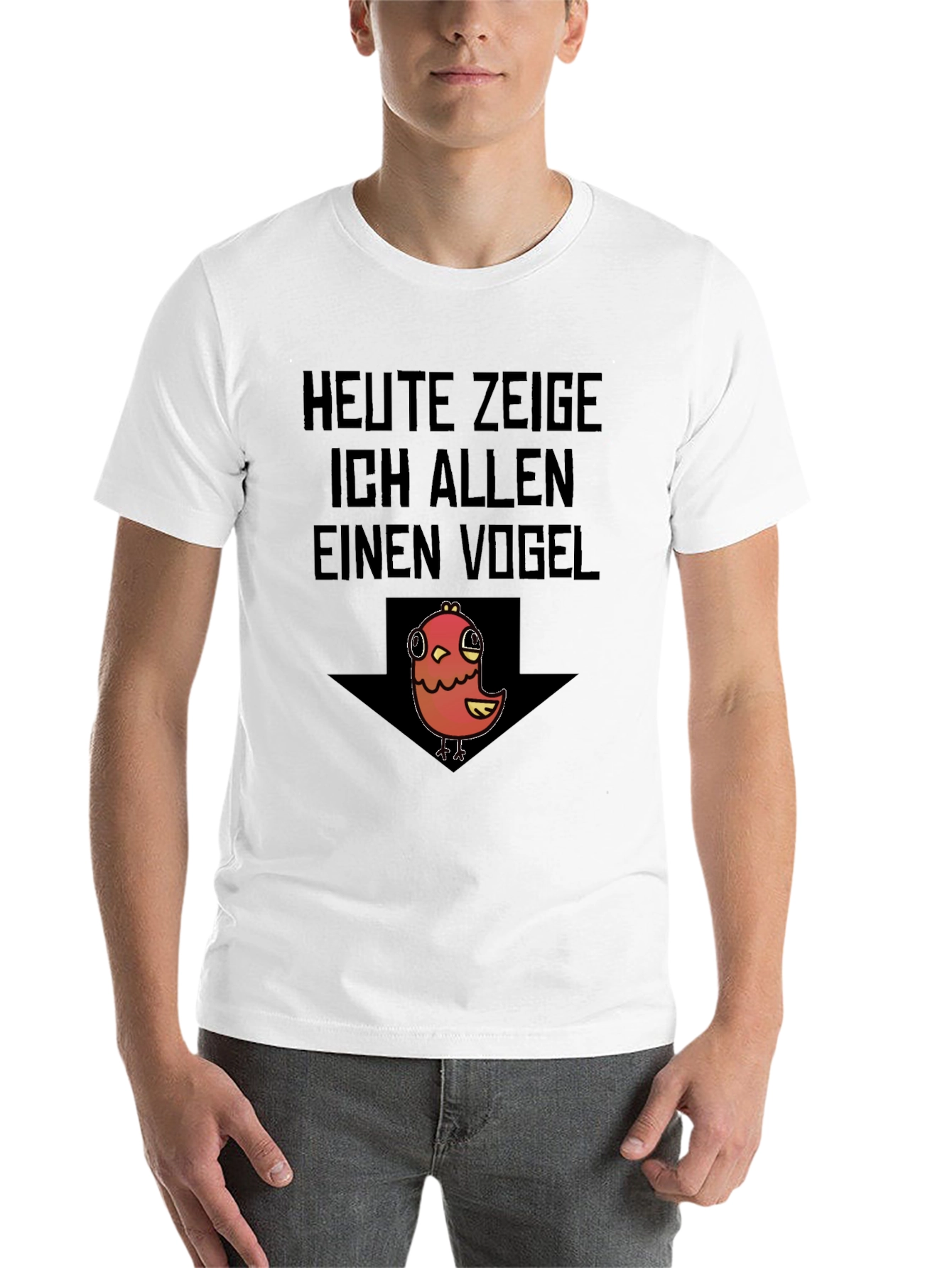 Black Heute Zeige Vogel T-Shirt - Funny Bird Graphic Tee view 14