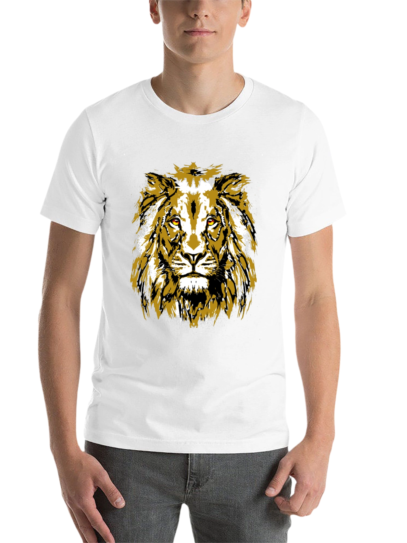 Black Lion Graphic Black T-Shirt view 14