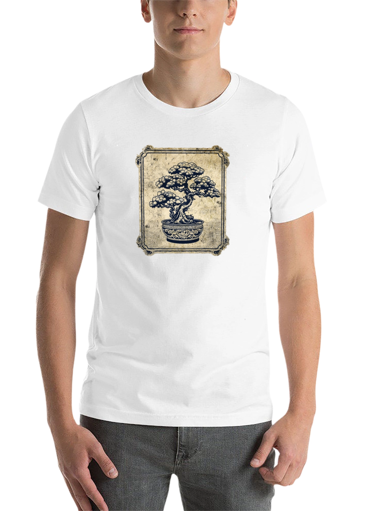 Black Bonsai Tree Graphic T-Shirt - Unique Artistic Design view 14