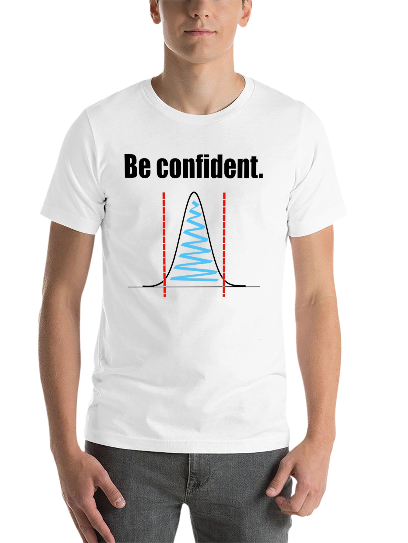 Black Be Confident Statistician T-Shirt view 14