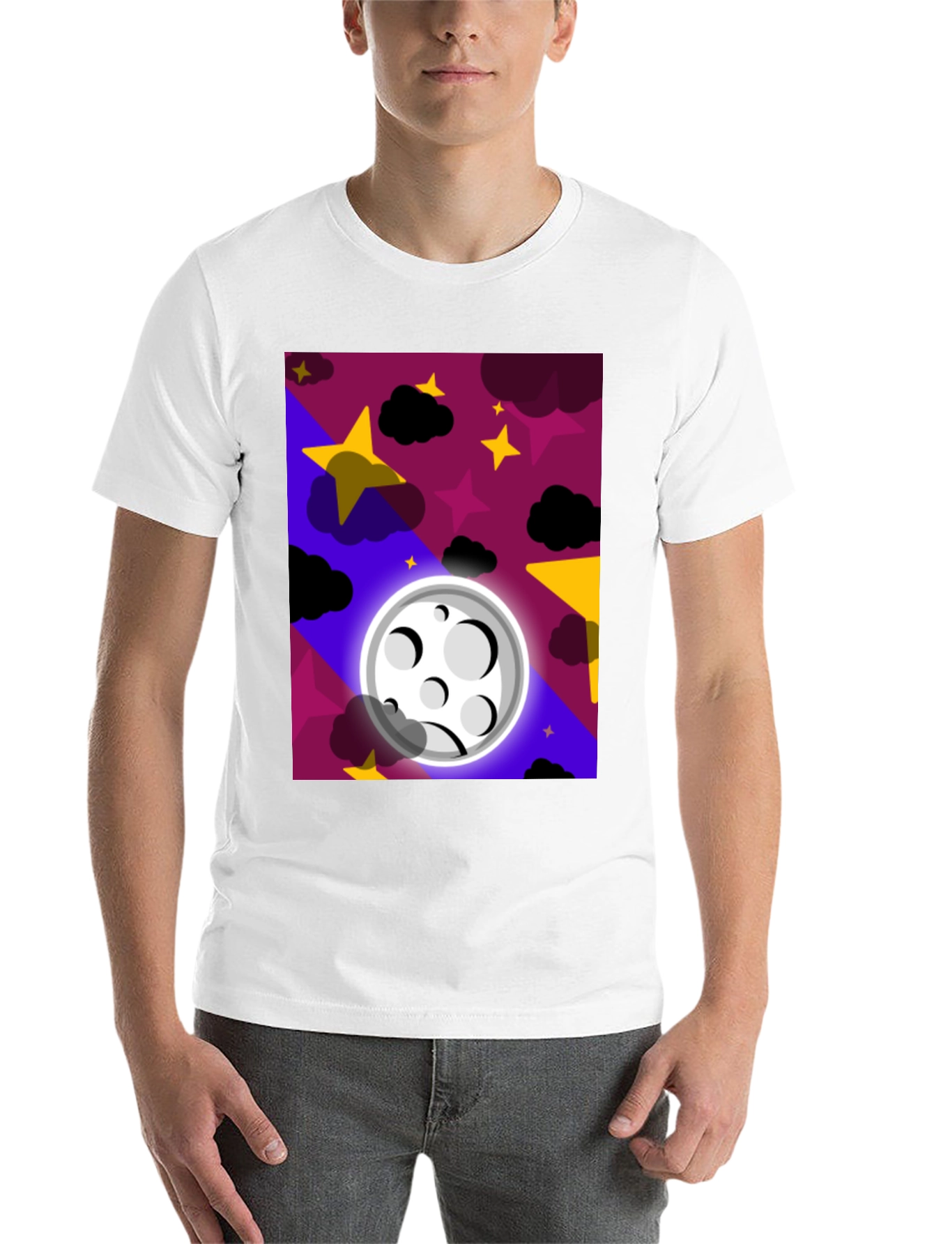 Black Celestial Dreams T-Shirt - Starry Night Moon Design view 14