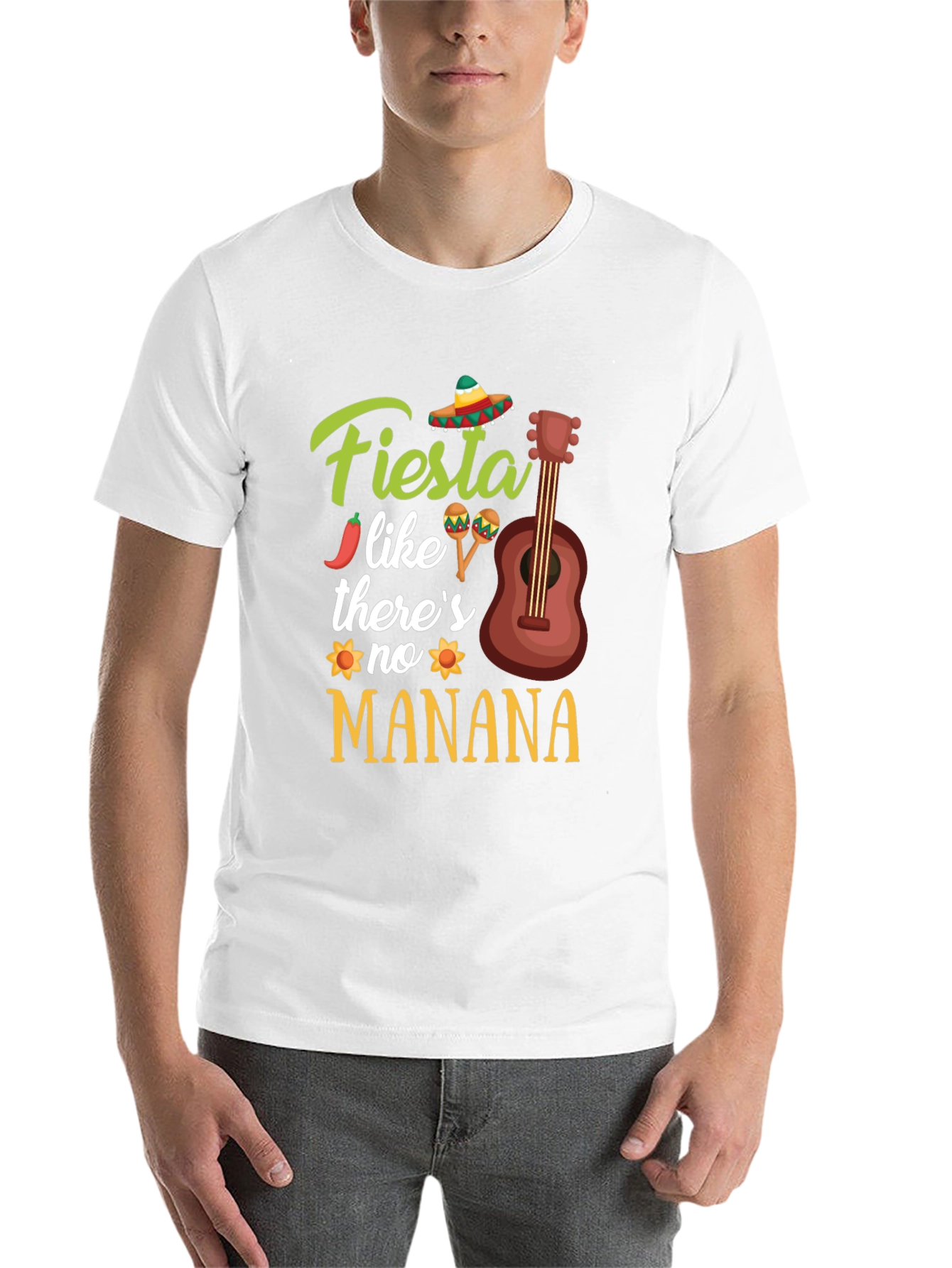 Black Fiesta Like There's No Manana T-Shirt view 14