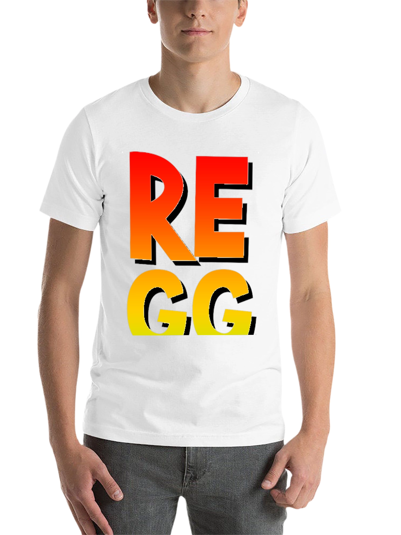 Black Funny REGG T-Shirt - Novelty Gaming Tee view 14