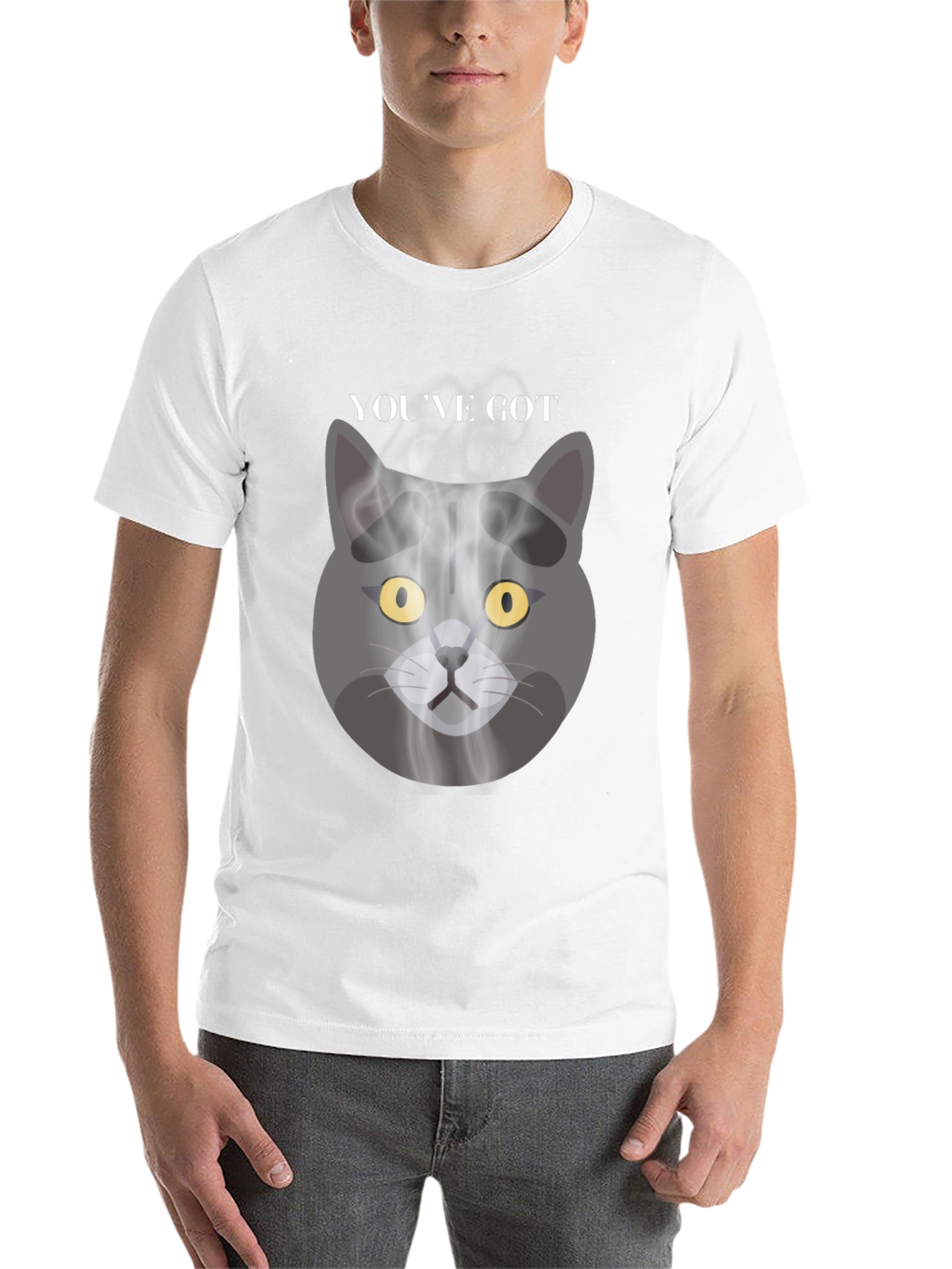 Black Smoky Cat Graphic Tee - You've Got Mail Vibes view 14