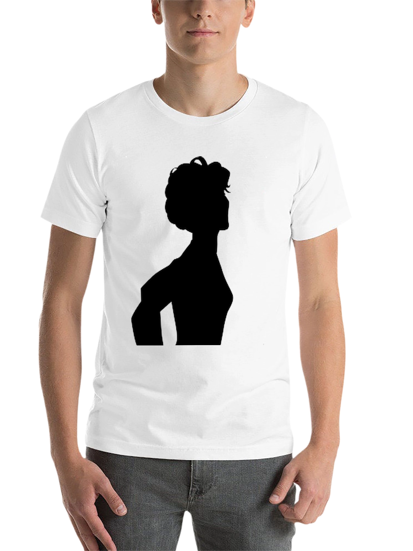 Black Silhouette Graphic Tee - Men's Black T-Shirt view 14