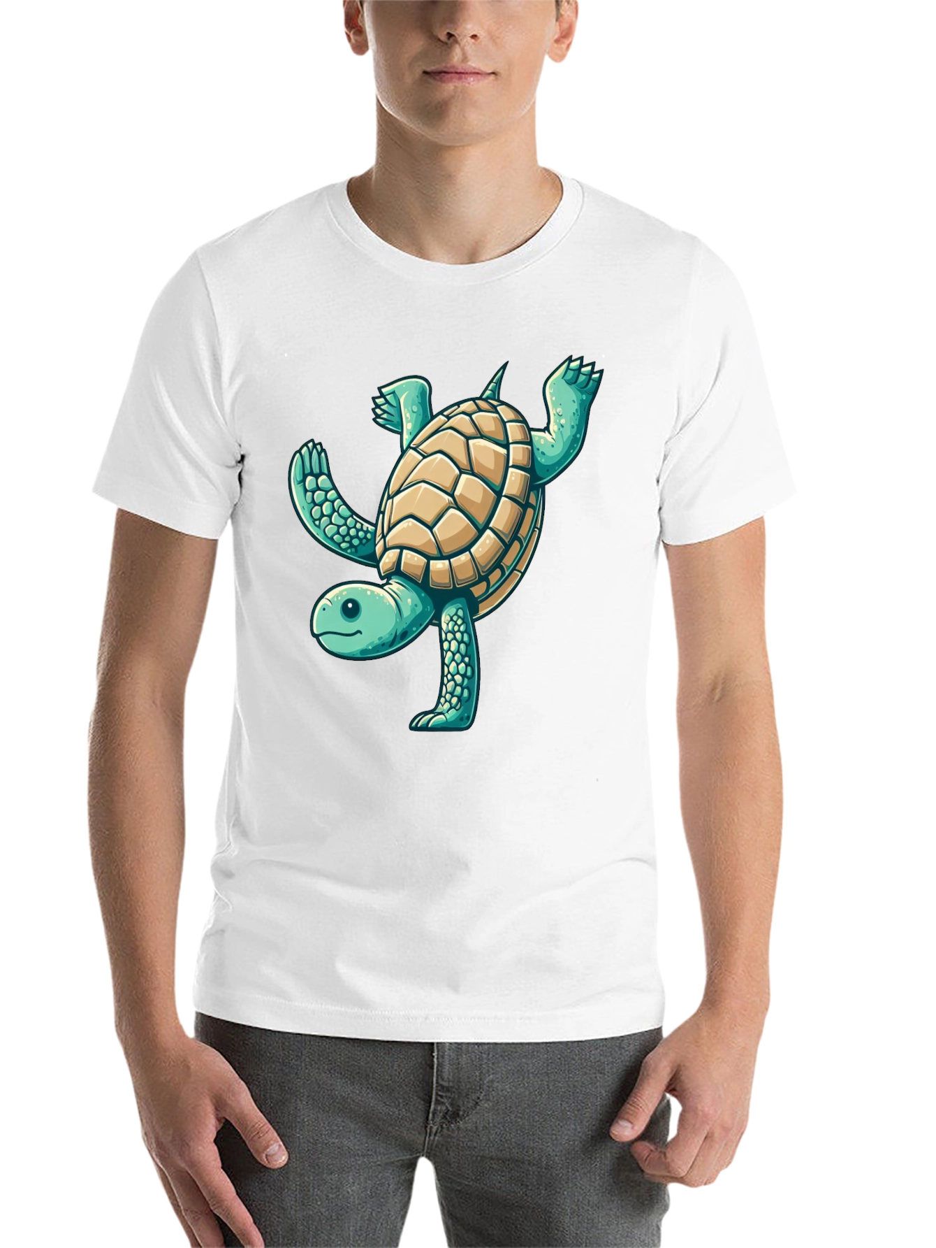 Black Fun Turtle Graphic Black T-Shirt view 14
