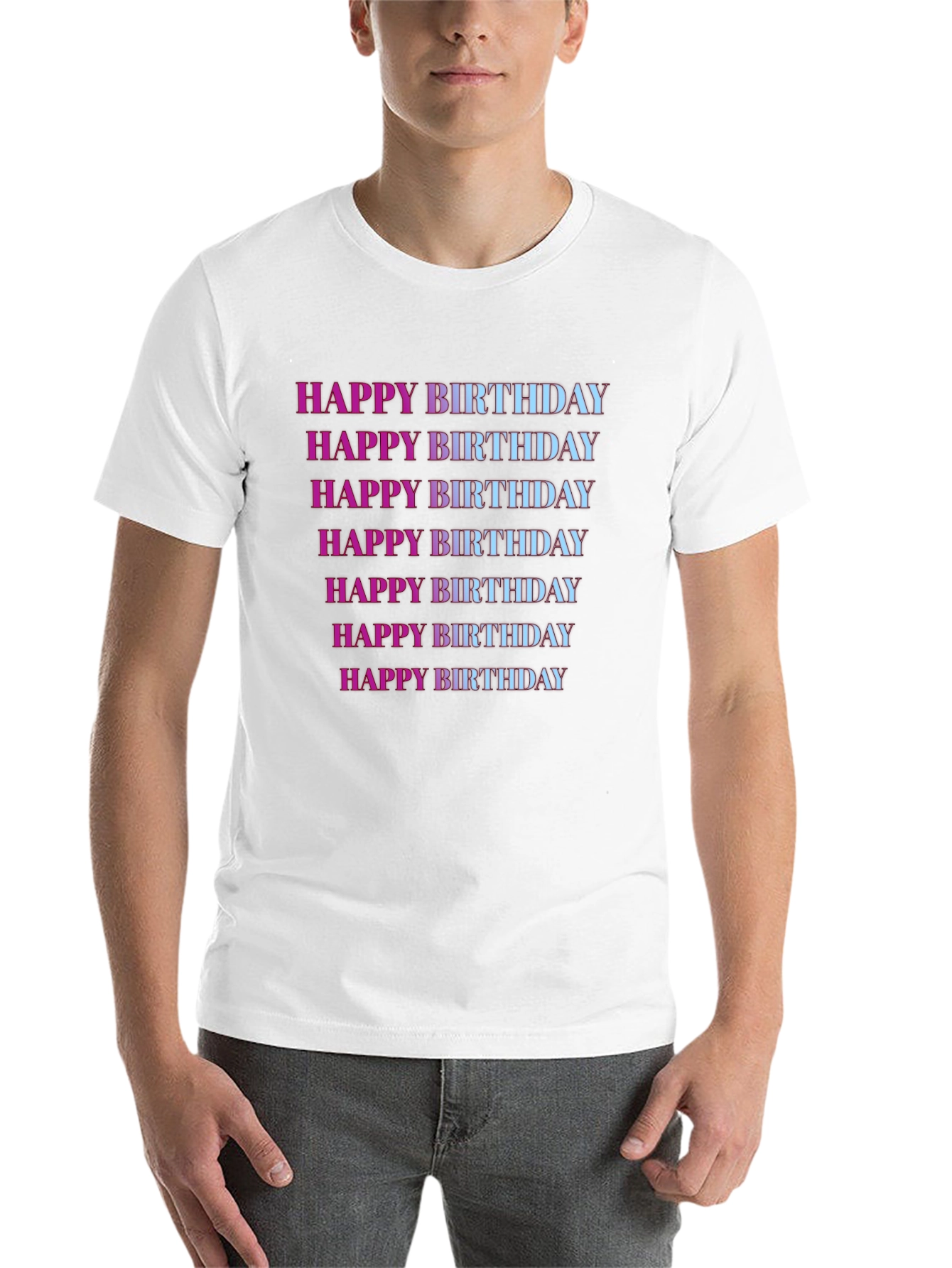 Black Happy Birthday T-Shirt view 14