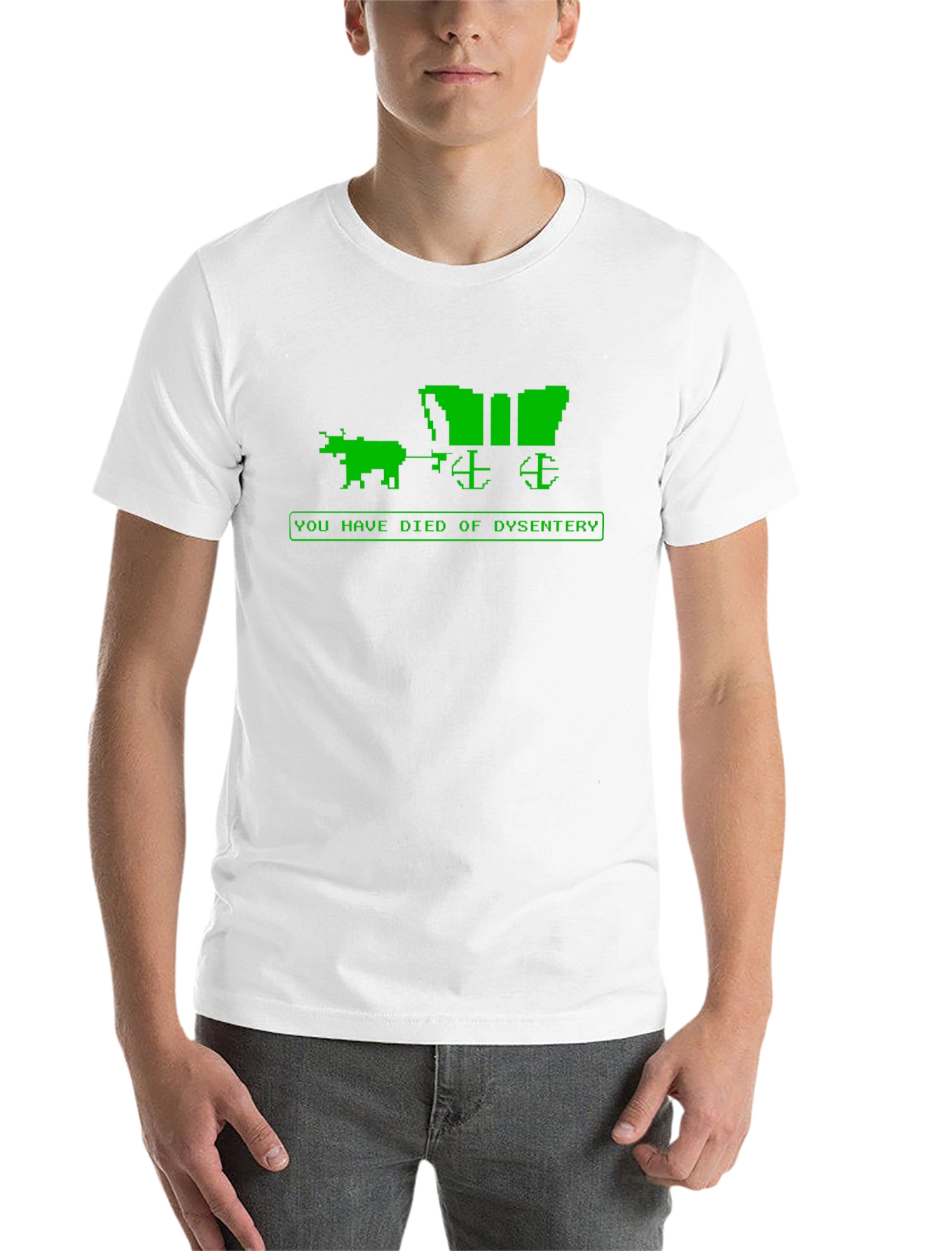Black Oregon Trail Dysentery T-Shirt view 14