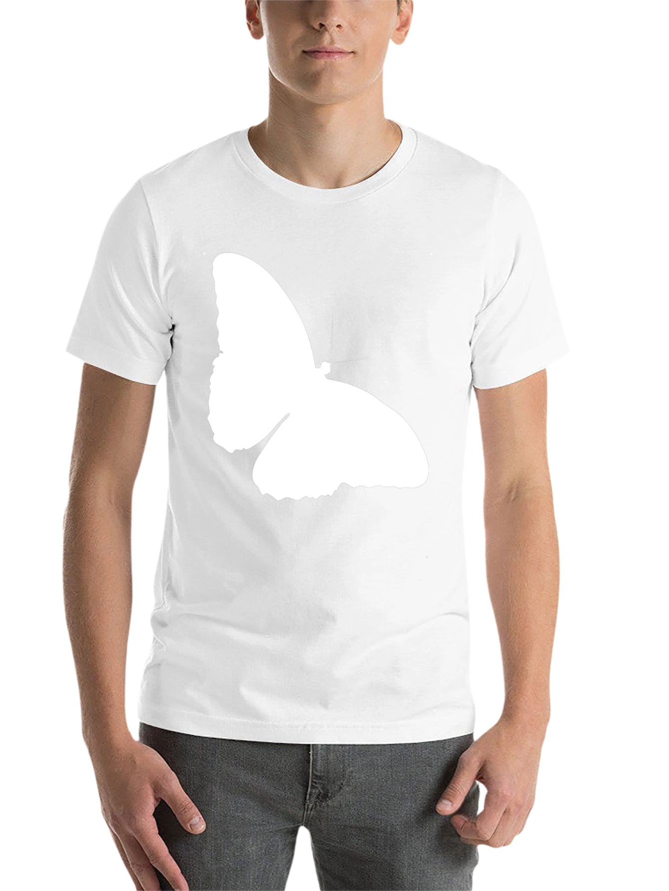 Black Butterfly Graphic Print Black T-Shirt view 14