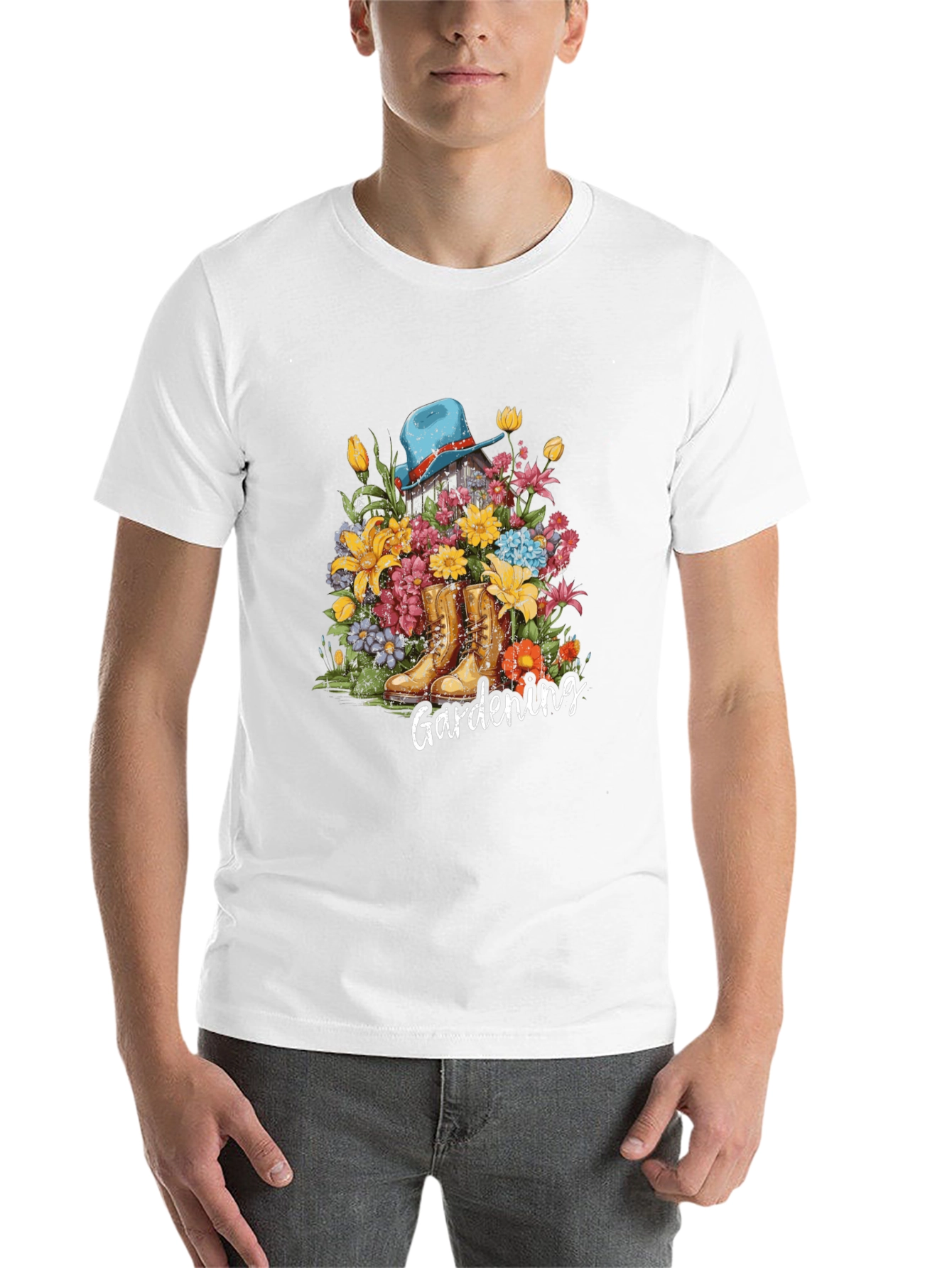Black Gardening Flower T-Shirt view 14
