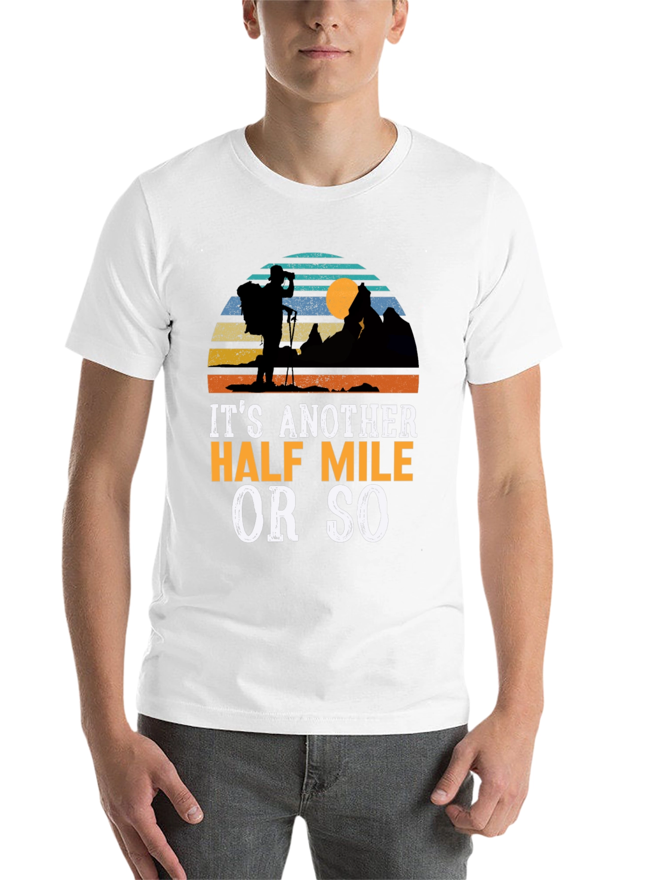 Black Hiking Graphic T-Shirt - Another Half Mile view 14
