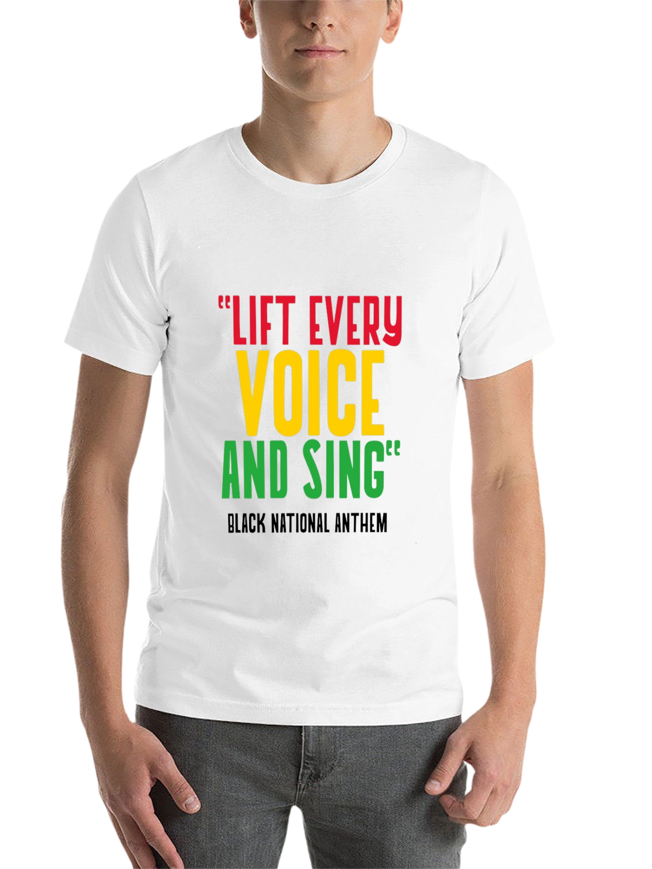 Black Lift Every Voice T-Shirt - Black National Anthem view 14