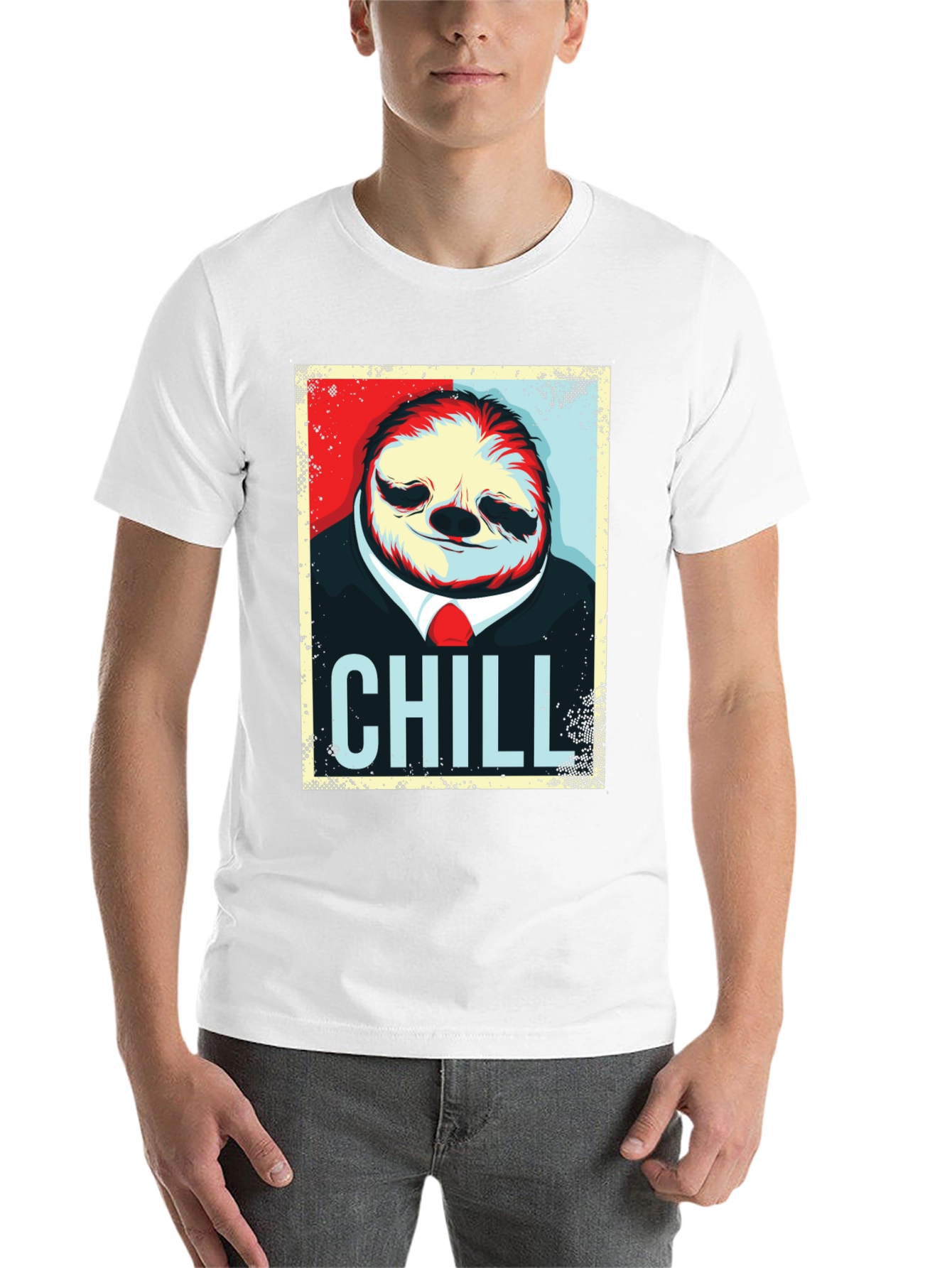 Black Chill Sloth Graphic T-Shirt - Relaxed Style view 14