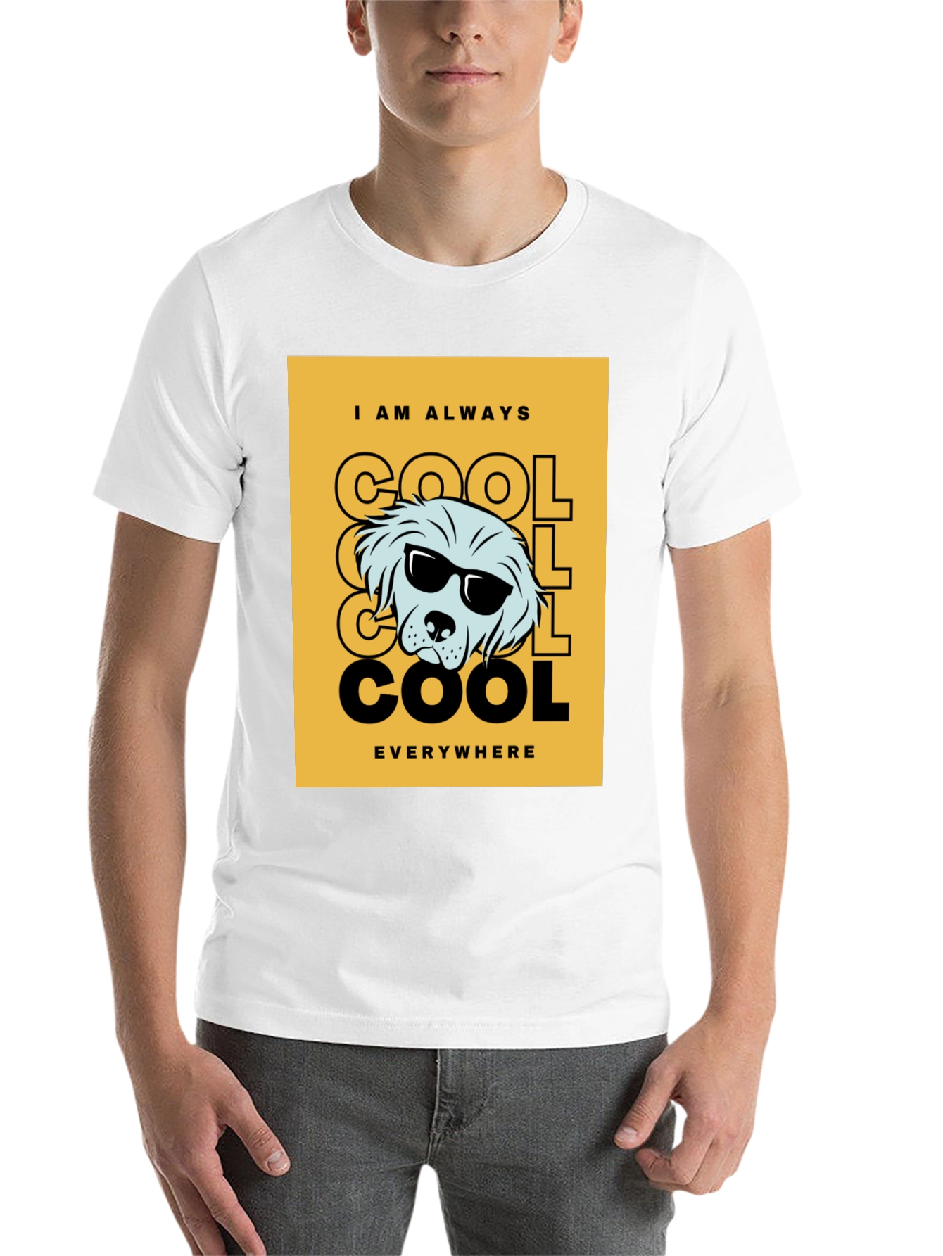 Black Cool Dog Graphic Tee - Trendy Black T-Shirt view 14