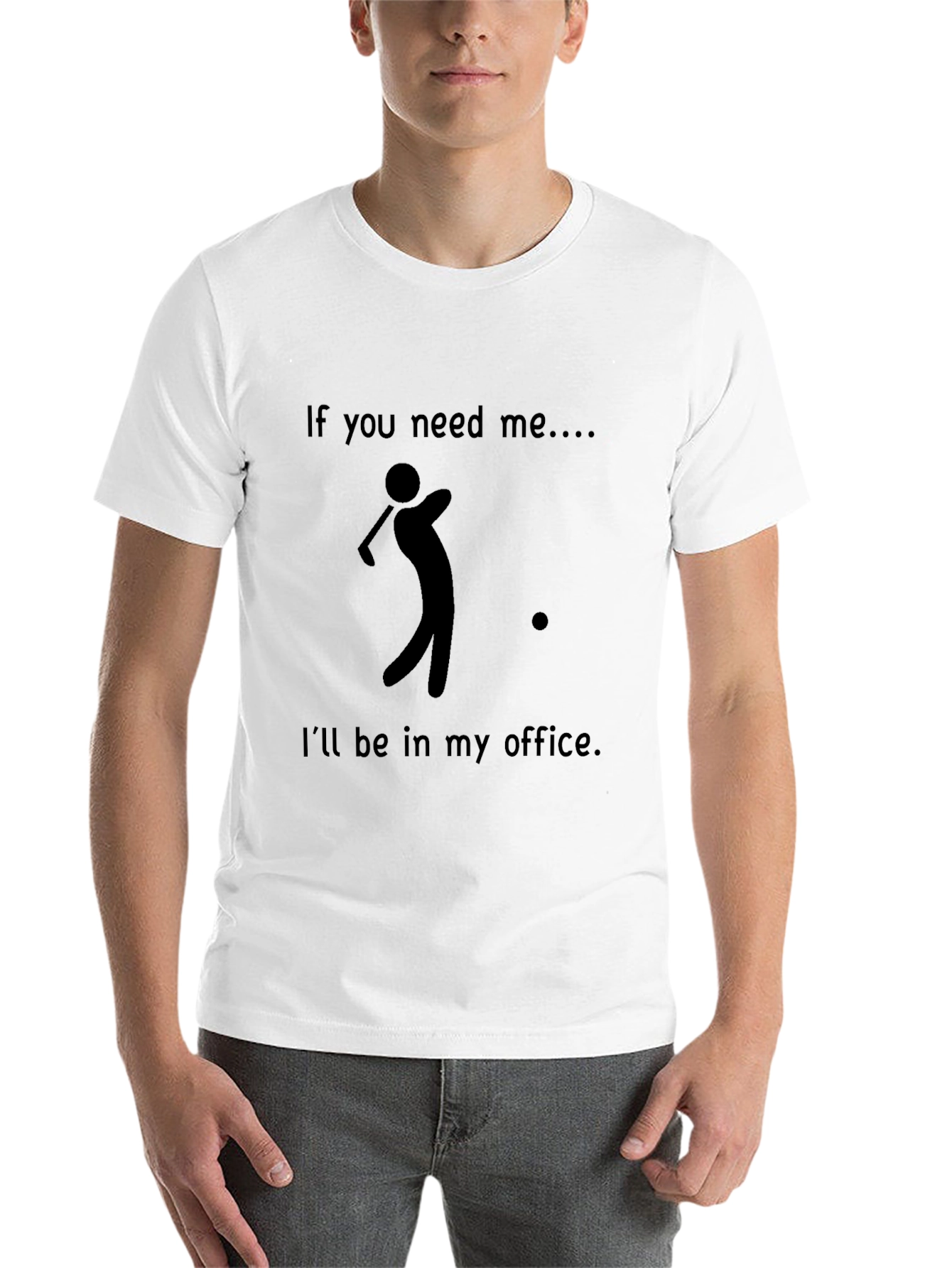 Black Golf Office T-Shirt - Funny Golfer Tee view 14
