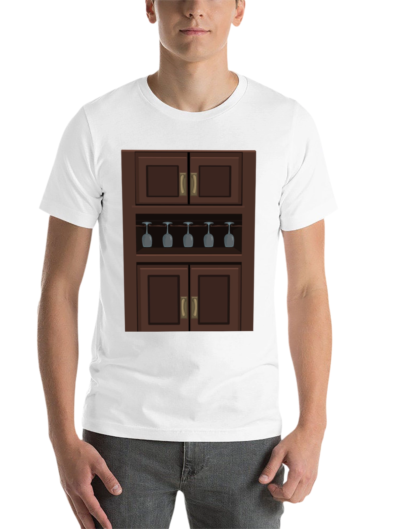 Black Novelty Bar Cabinet Graphic T-Shirt view 14